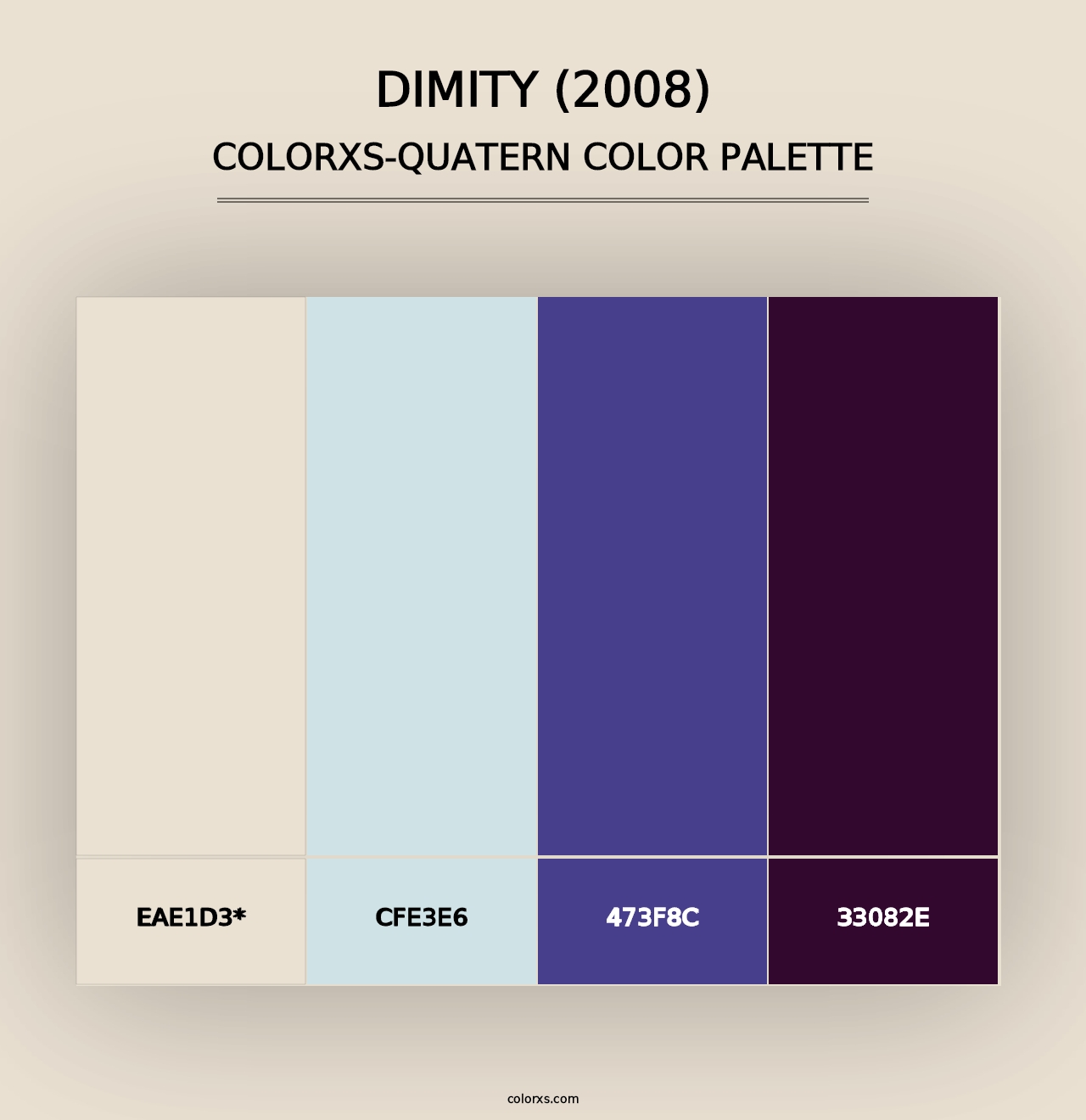 Dimity (2008) - Colorxs Quad Palette