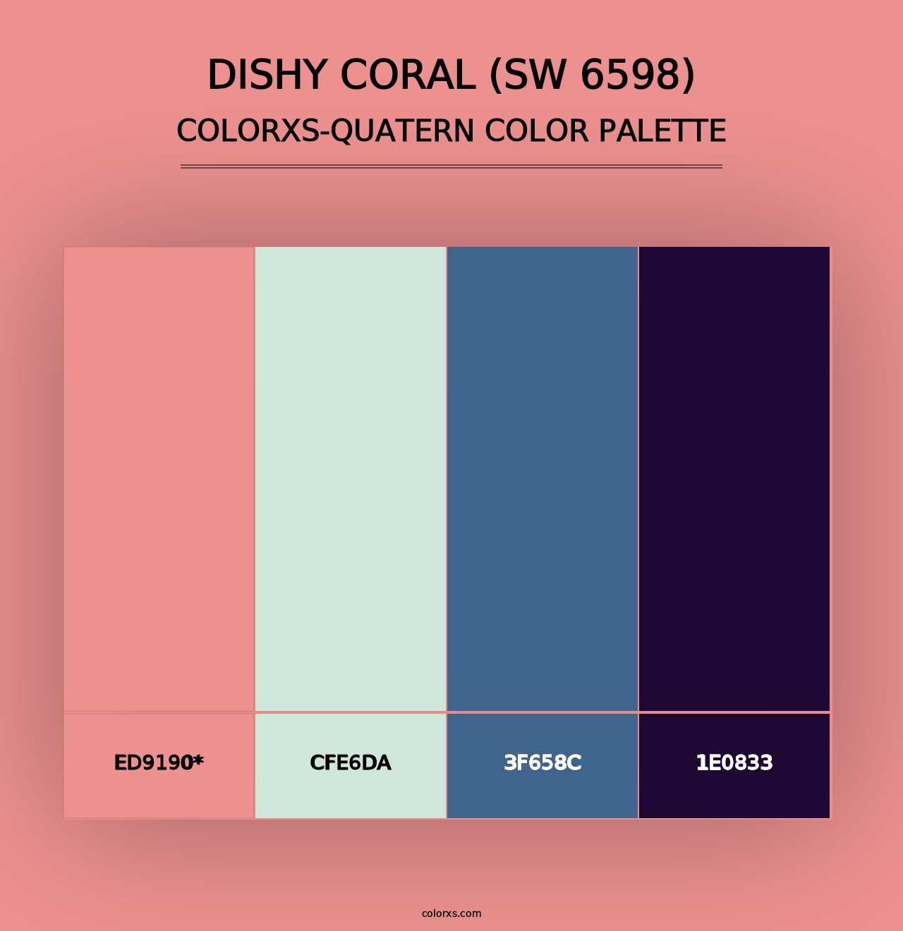 Dishy Coral (SW 6598) - Colorxs Quad Palette