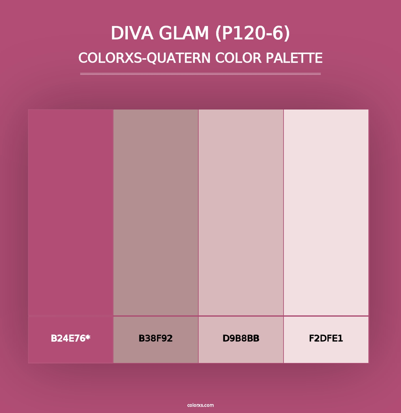 Diva Glam (P120-6) - Colorxs Quad Palette