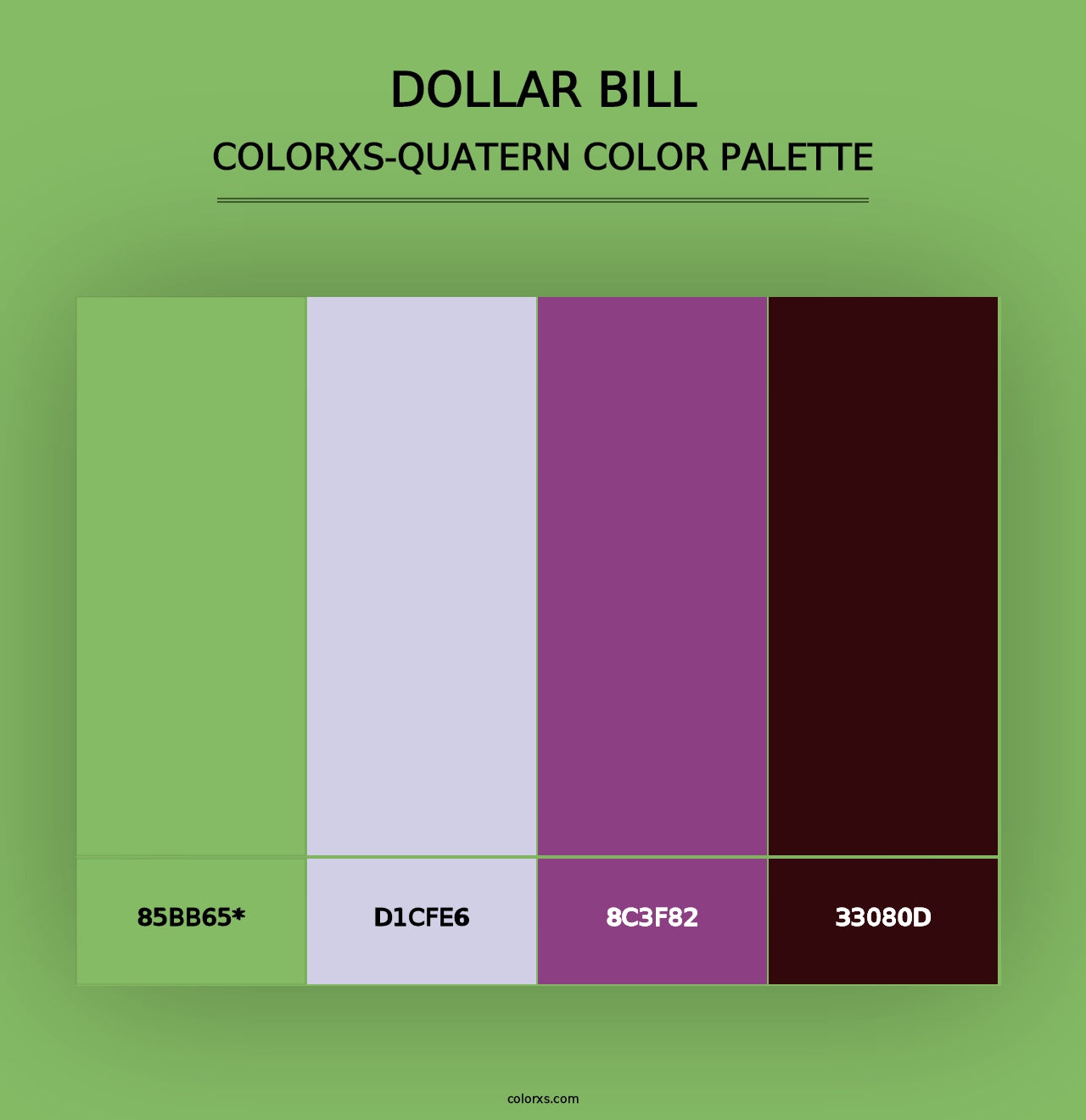 Dollar bill - Colorxs Quad Palette