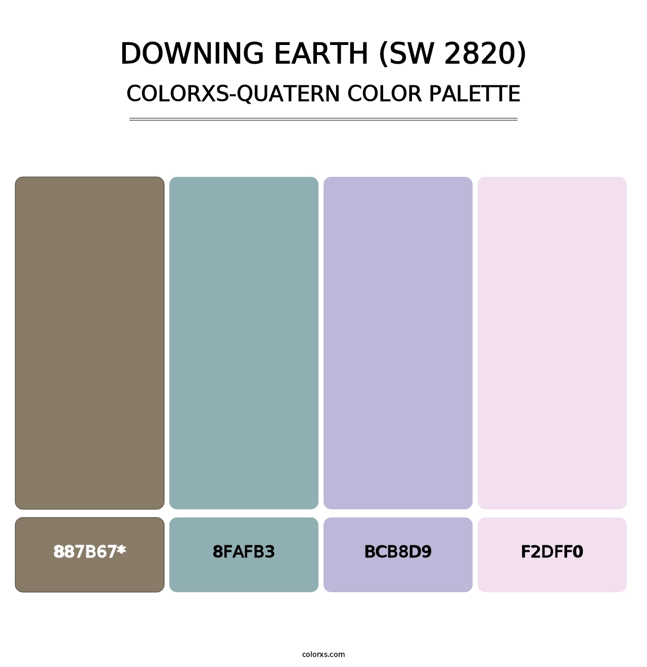 Downing Earth (SW 2820) - Colorxs Quad Palette