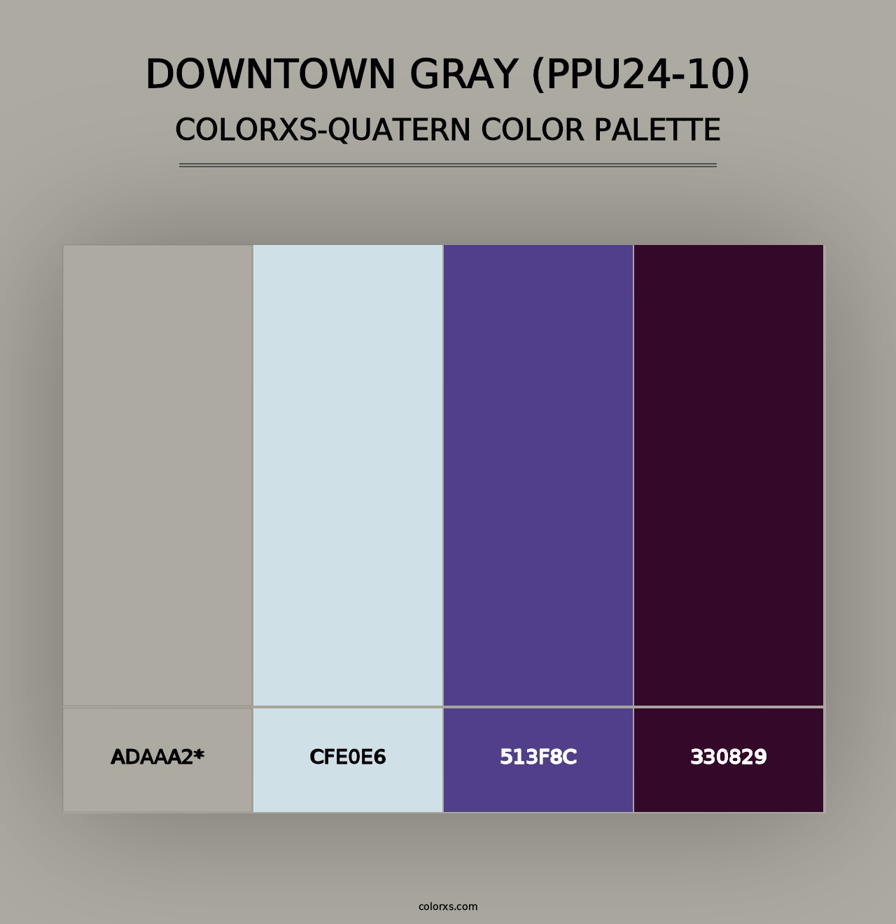 Downtown Gray (PPU24-10) - Colorxs Quad Palette