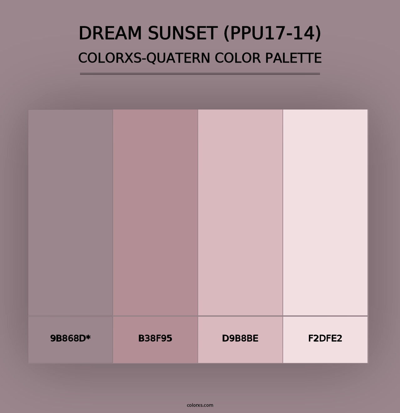 Dream Sunset (PPU17-14) - Colorxs Quad Palette