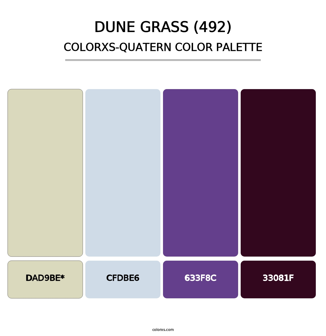 Dune Grass (492) - Colorxs Quad Palette