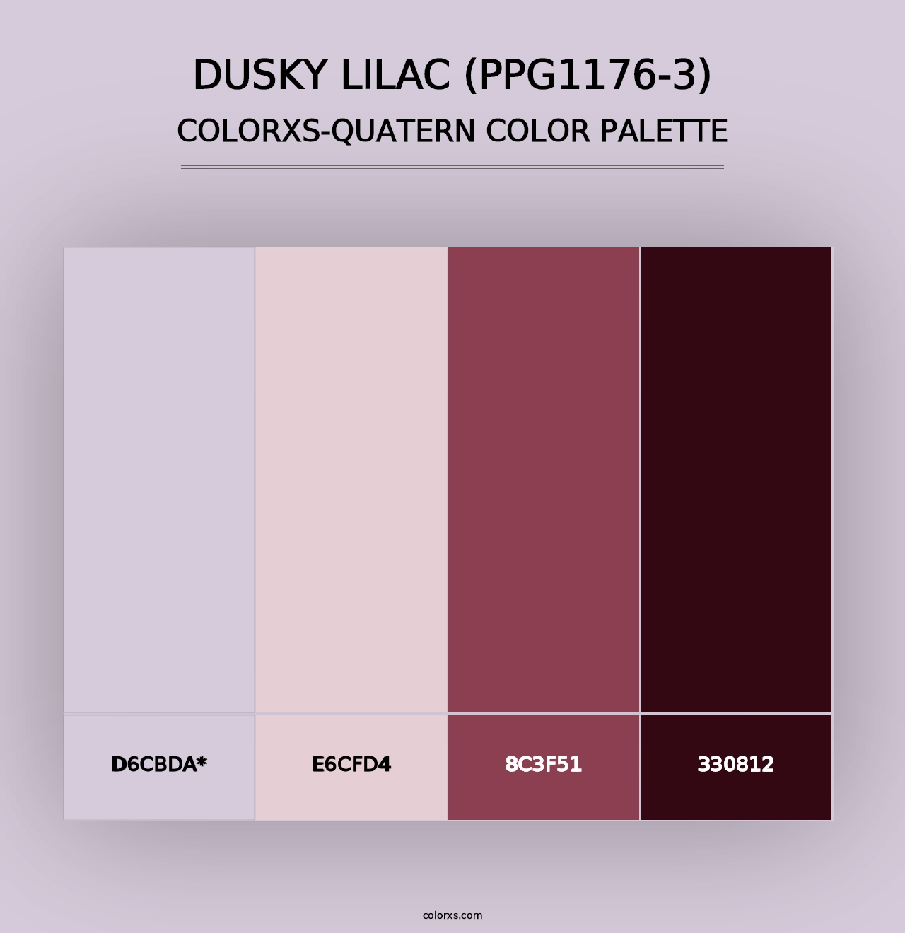 Dusky Lilac (PPG1176-3) - Colorxs Quad Palette