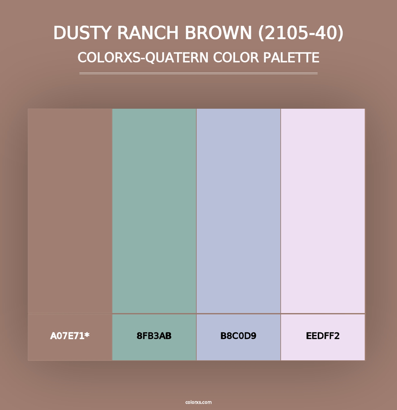 Dusty Ranch Brown (2105-40) - Colorxs Quad Palette