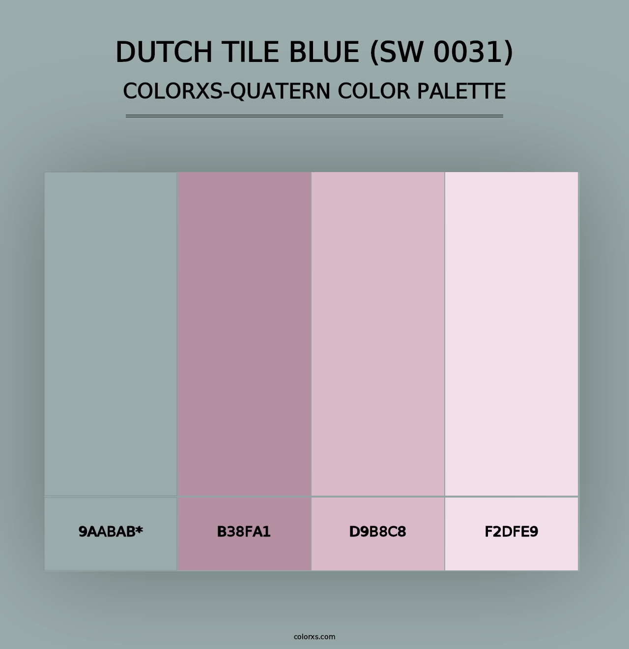 Dutch Tile Blue (SW 0031) - Colorxs Quad Palette