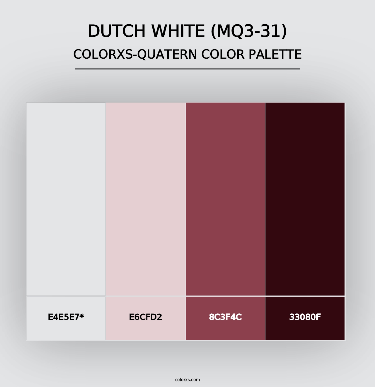 Dutch White (MQ3-31) - Colorxs Quad Palette