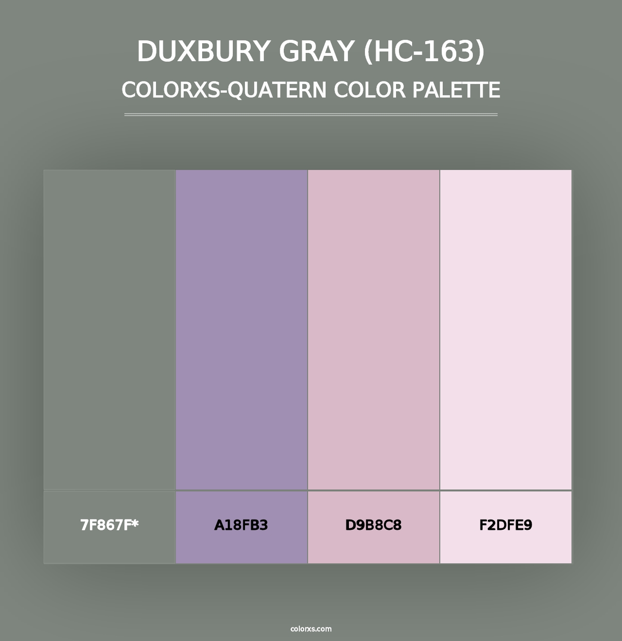 Duxbury Gray (HC-163) - Colorxs Quad Palette