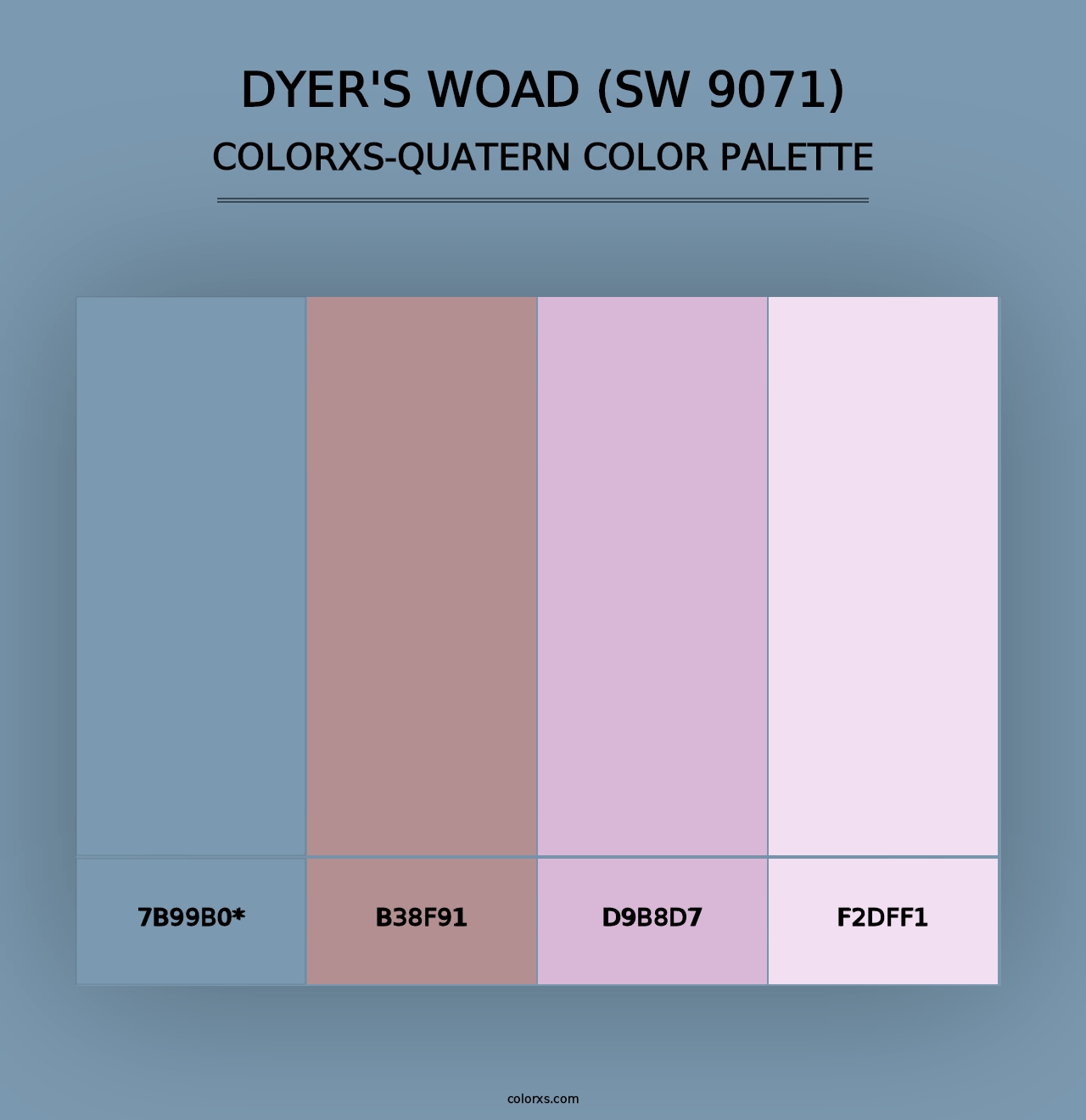 Dyer's Woad (SW 9071) - Colorxs Quad Palette