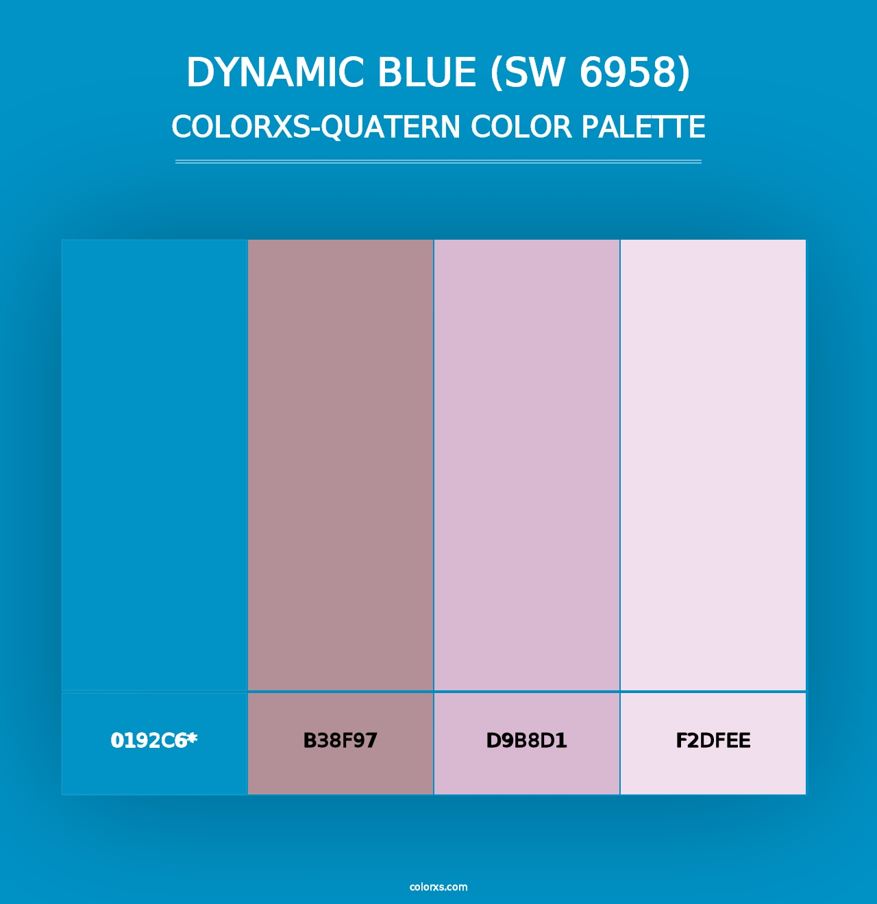 Dynamic Blue (SW 6958) - Colorxs Quad Palette