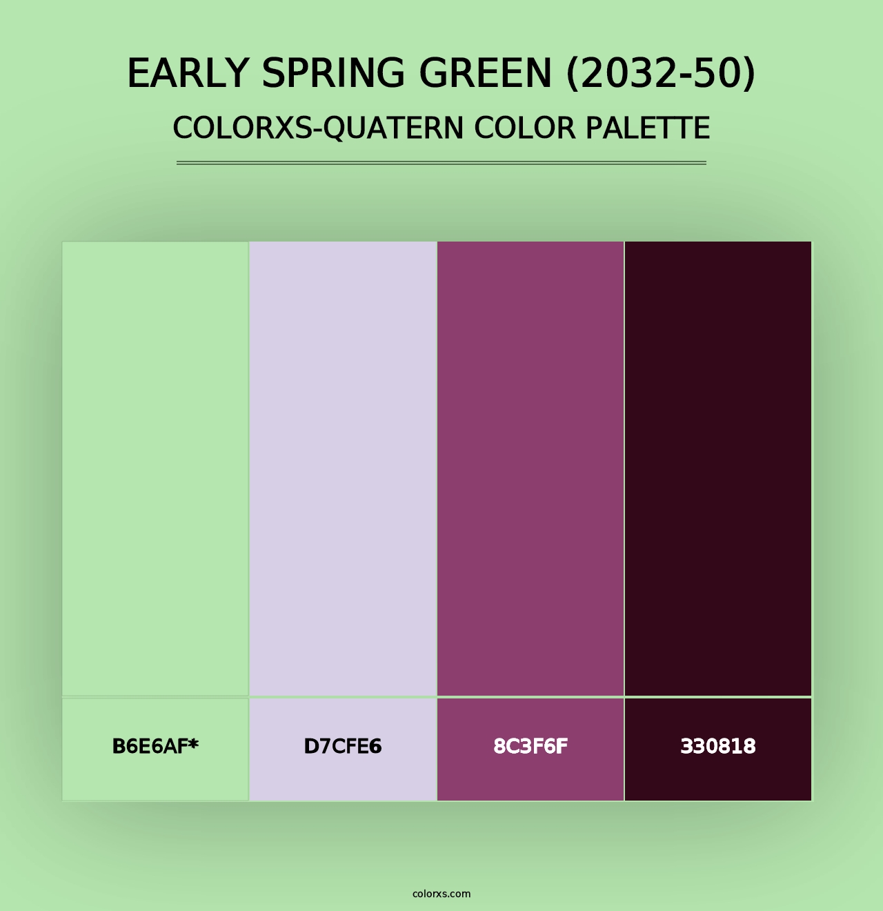 Early Spring Green (2032-50) - Colorxs Quad Palette