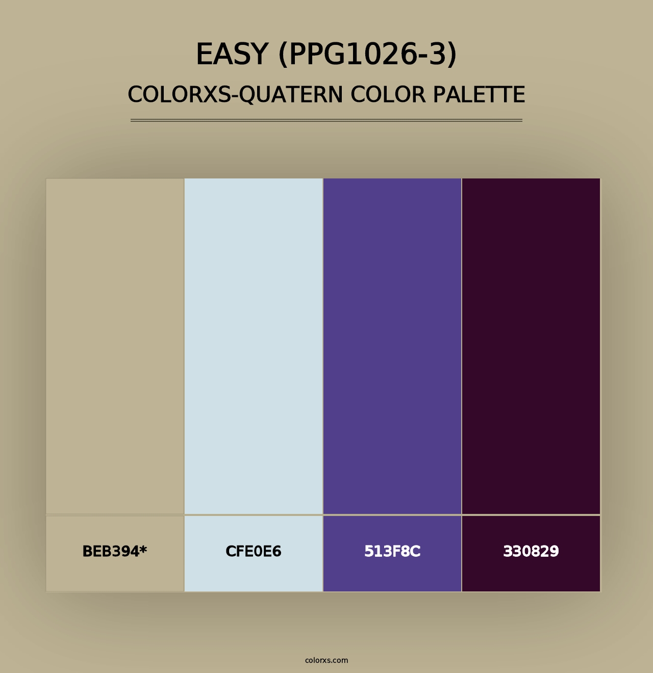 Easy (PPG1026-3) - Colorxs Quad Palette