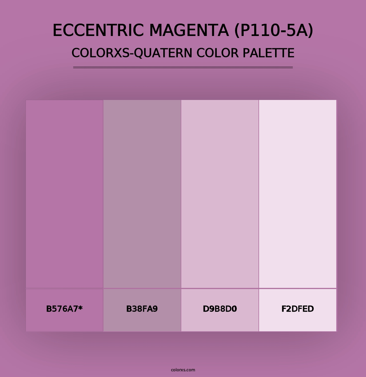 Eccentric Magenta (P110-5A) - Colorxs Quad Palette