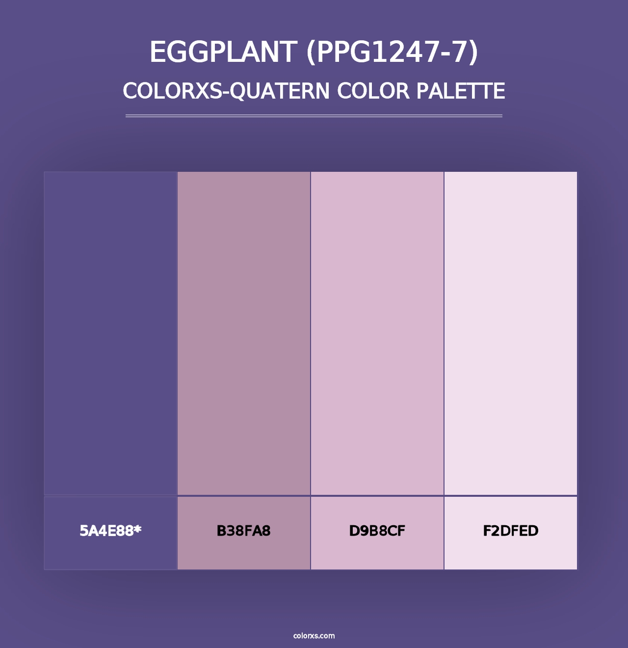 Eggplant (PPG1247-7) - Colorxs Quad Palette