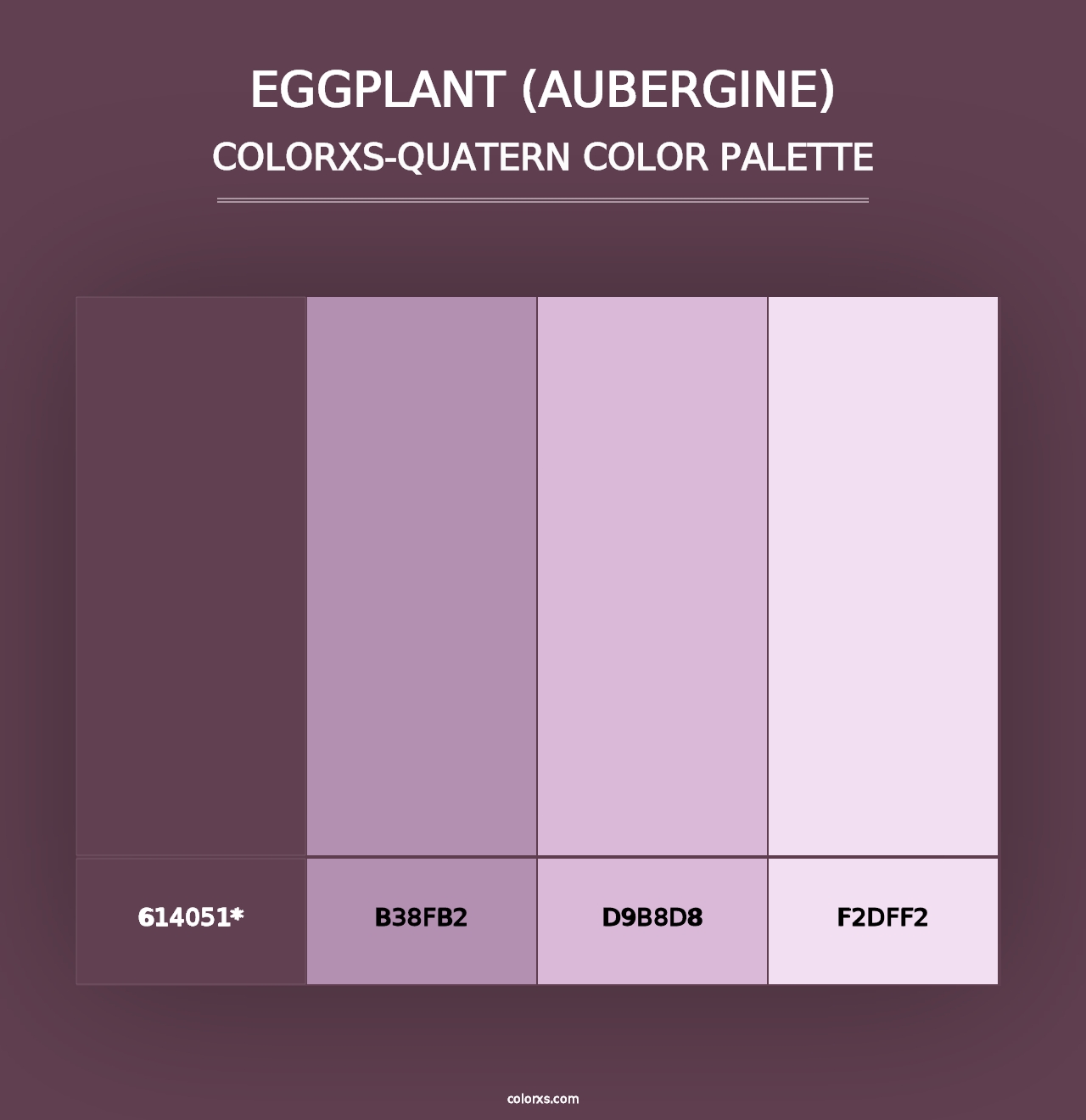 Eggplant (Aubergine) - Colorxs Quad Palette