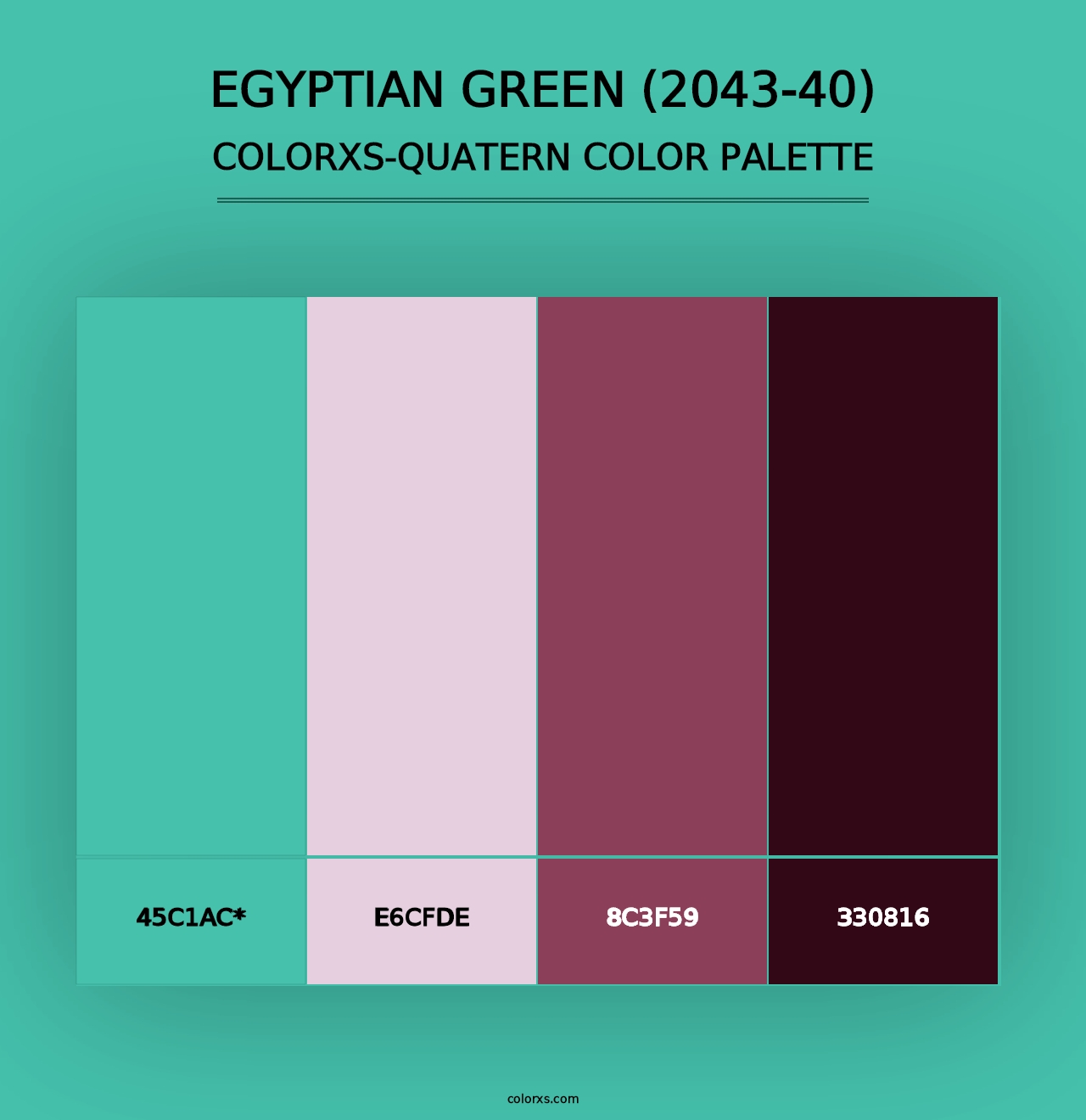 Egyptian Green (2043-40) - Colorxs Quad Palette