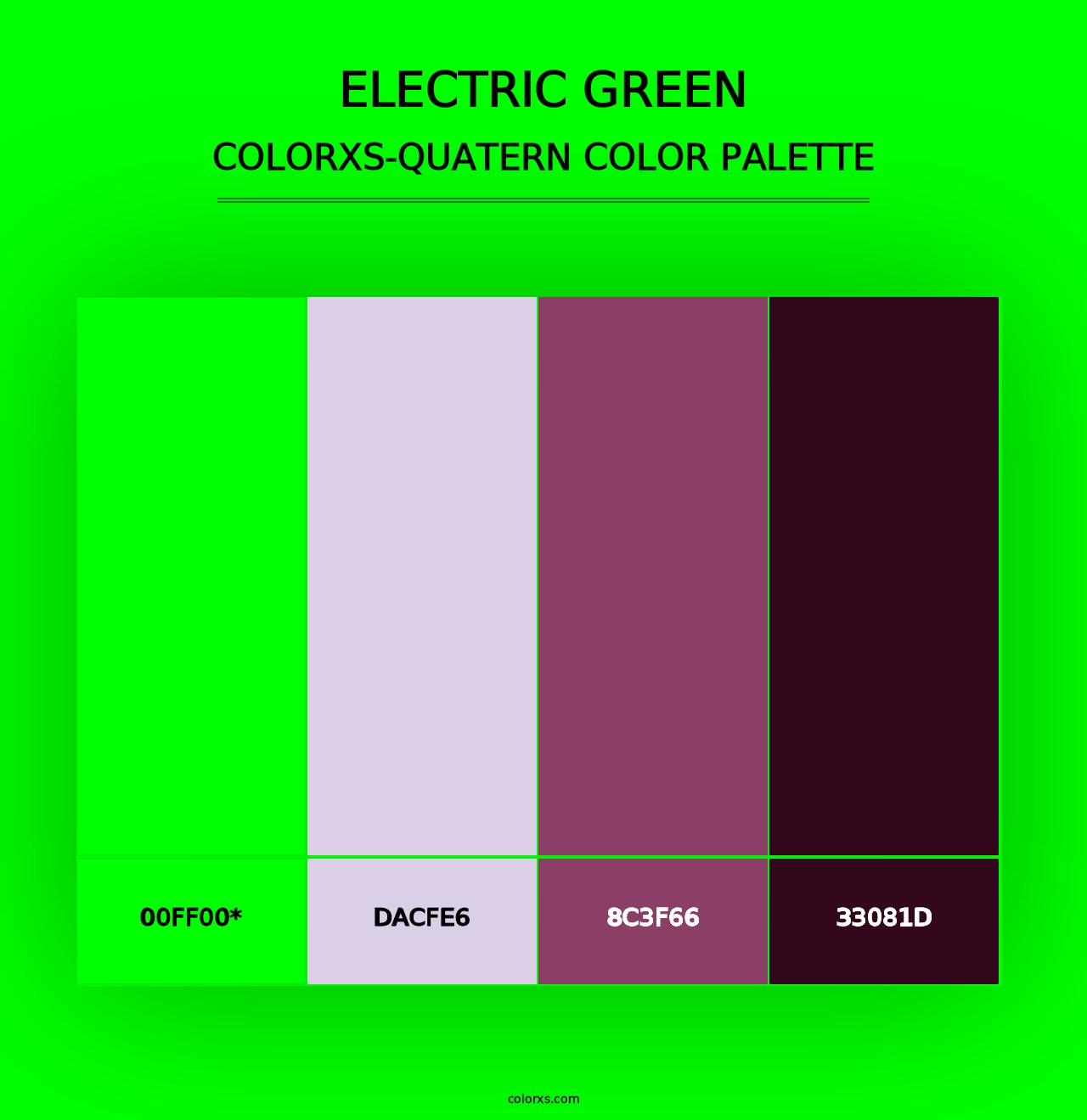 Electric Green - Colorxs Quad Palette