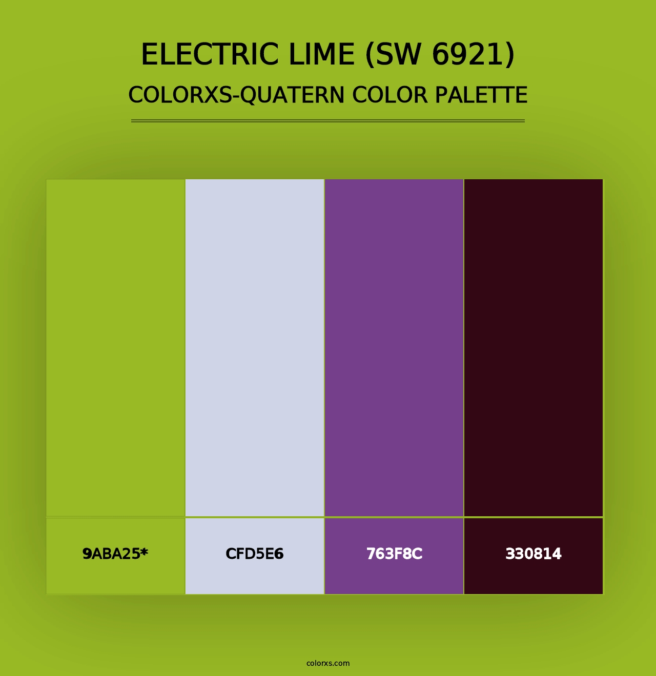 Electric Lime (SW 6921) - Colorxs Quad Palette