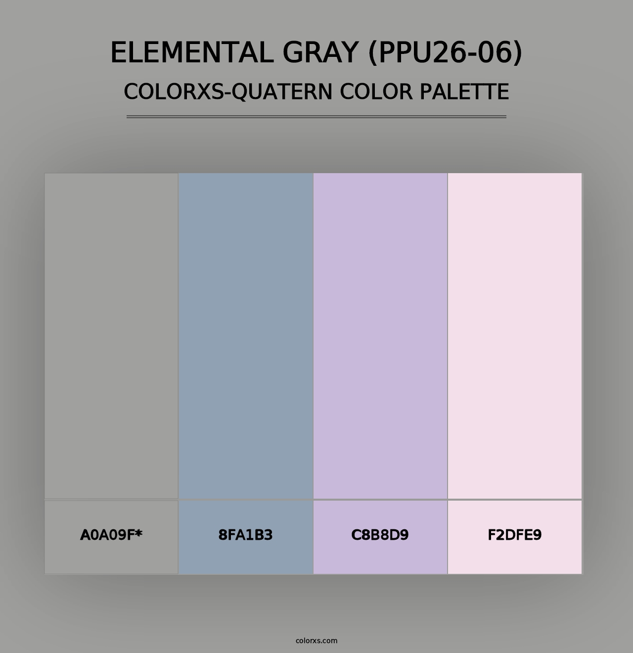 Elemental Gray (PPU26-06) - Colorxs Quad Palette