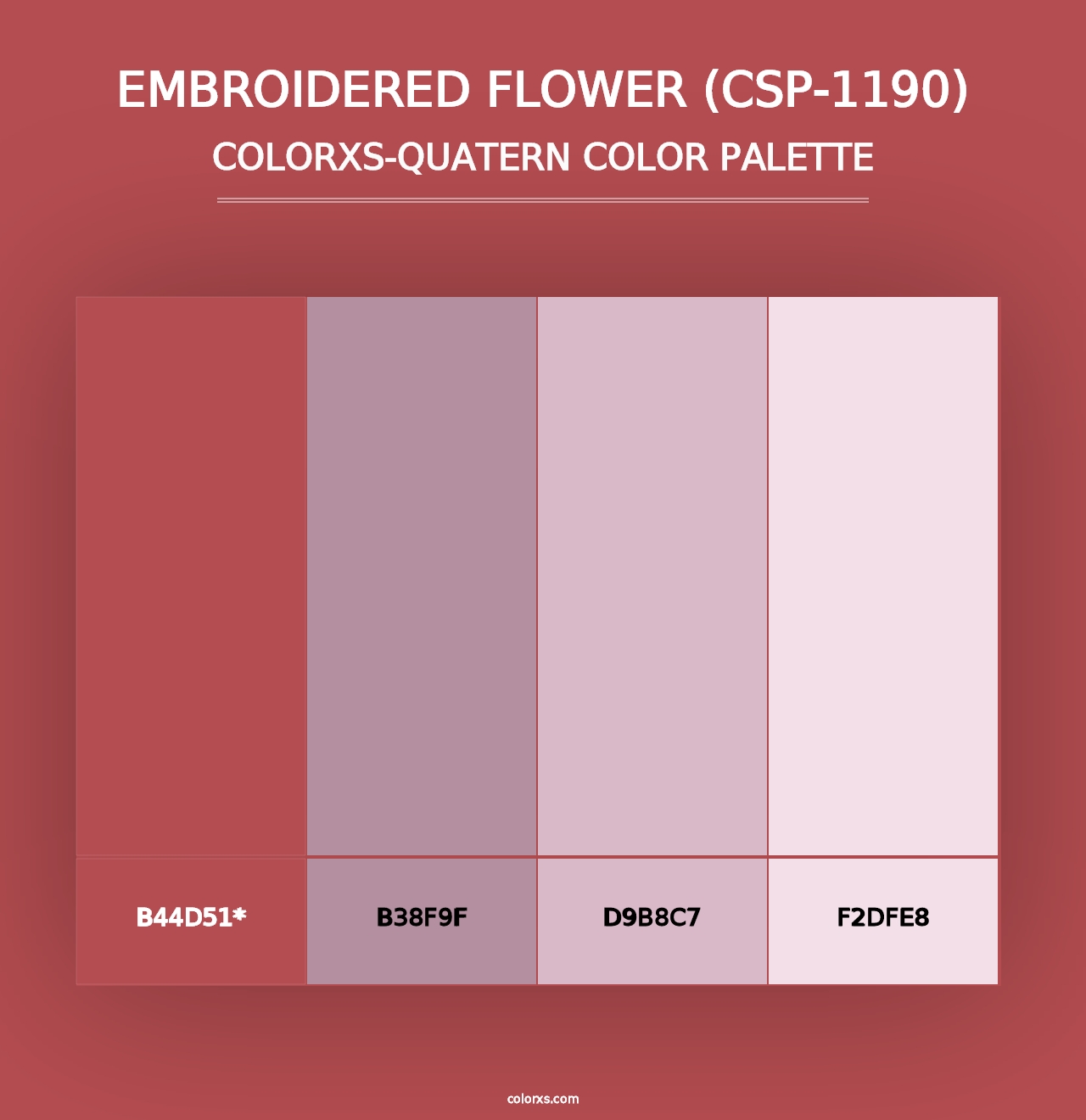 Embroidered Flower (CSP-1190) - Colorxs Quad Palette