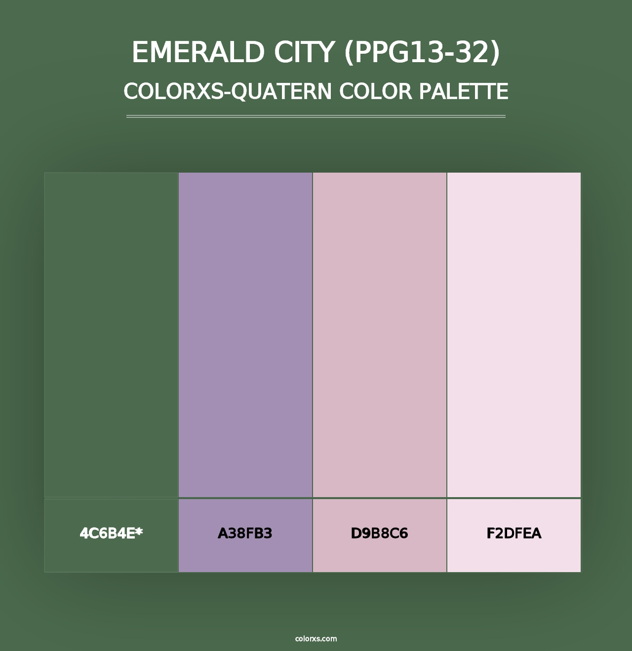 Emerald City (PPG13-32) - Colorxs Quad Palette