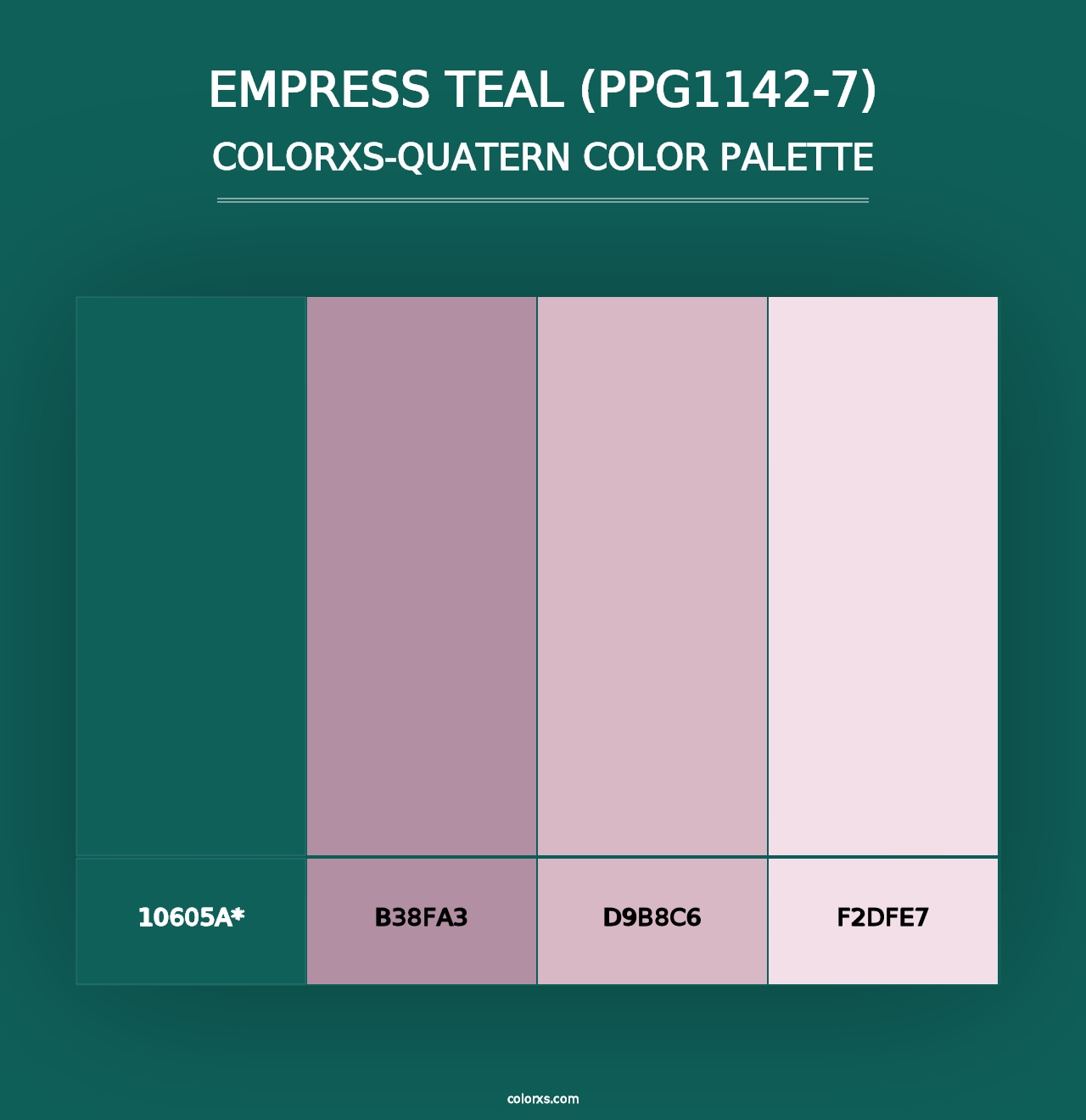 Empress Teal (PPG1142-7) - Colorxs Quad Palette