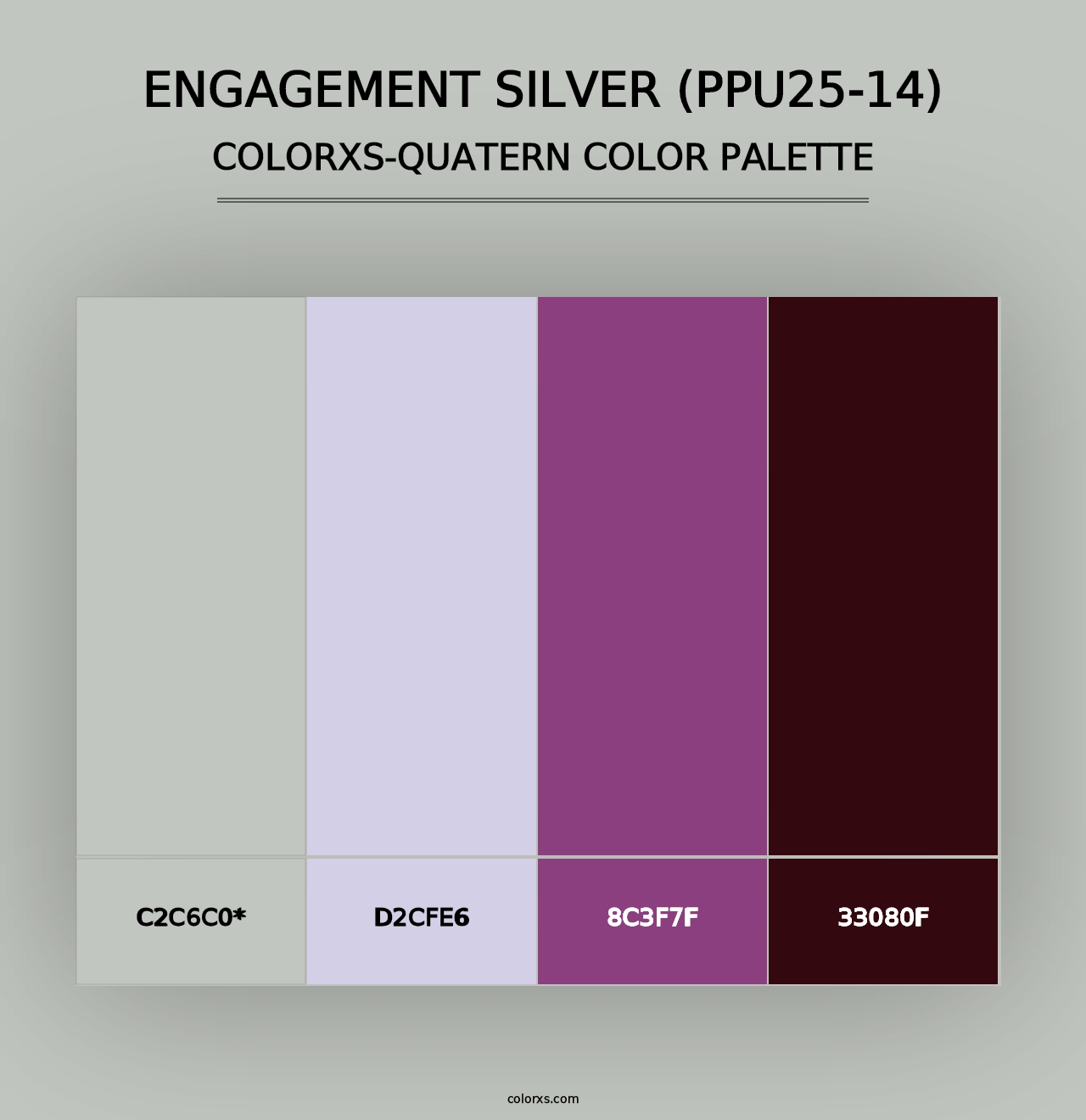 Engagement Silver (PPU25-14) - Colorxs Quad Palette