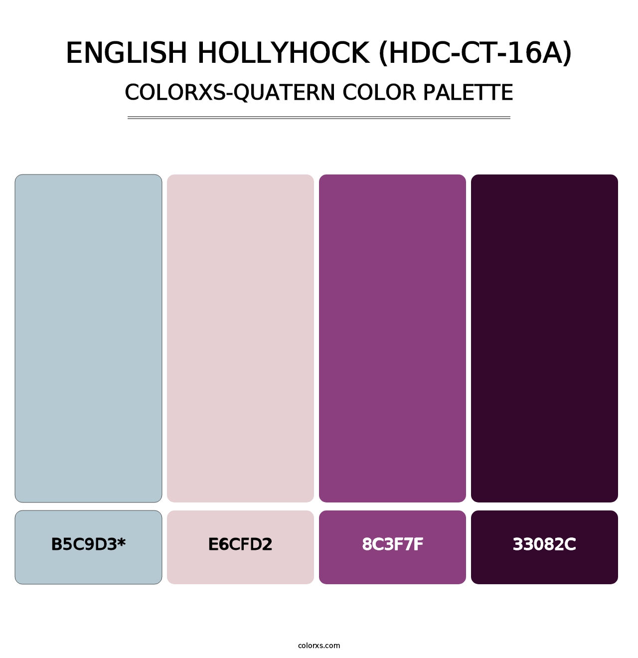 English Hollyhock (HDC-CT-16A) - Colorxs Quad Palette