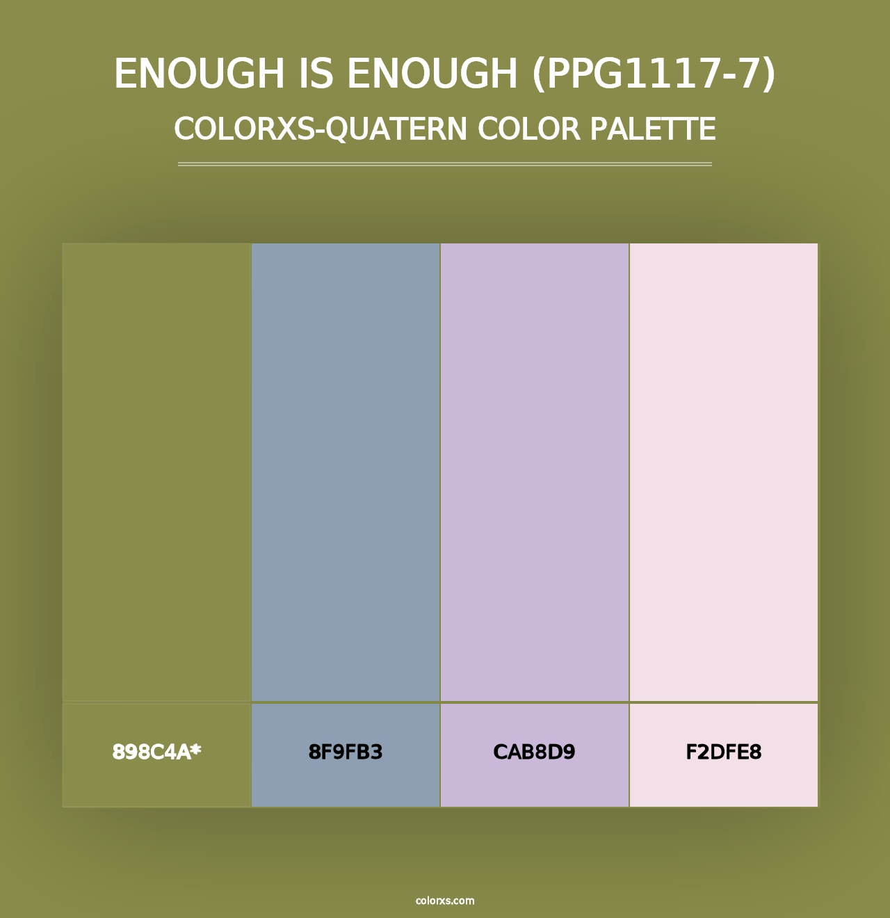 Enough Is Enough (PPG1117-7) - Colorxs Quad Palette