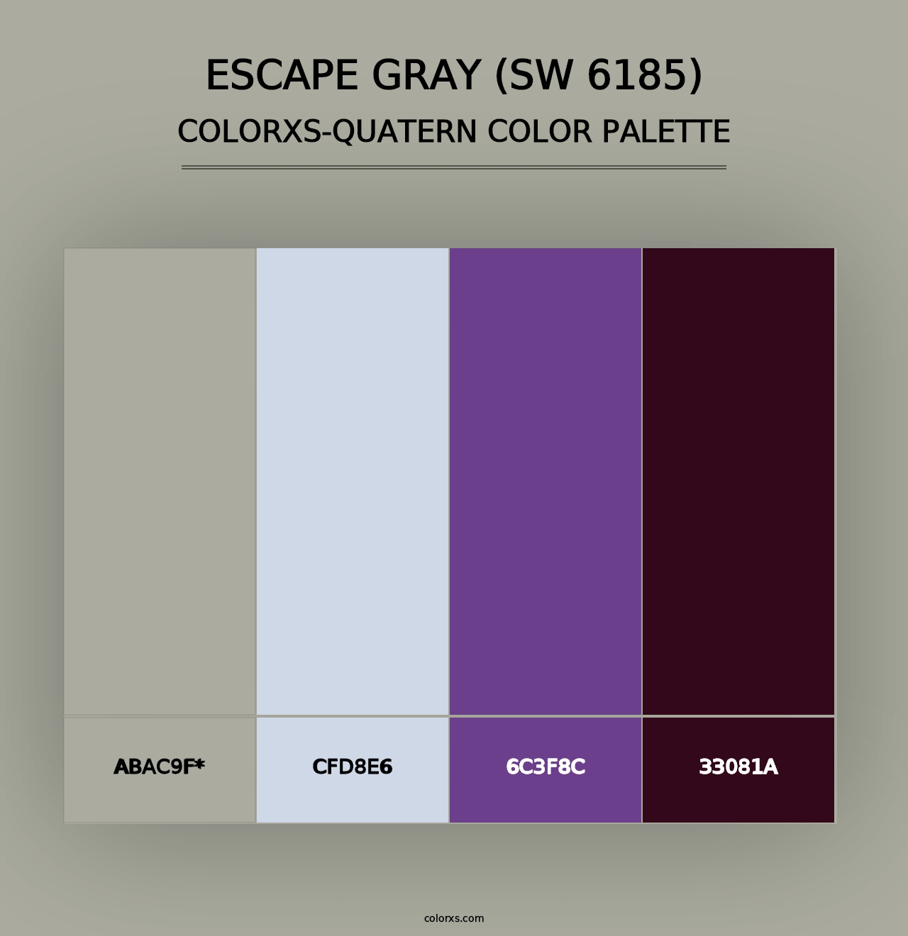 Escape Gray (SW 6185) - Colorxs Quad Palette