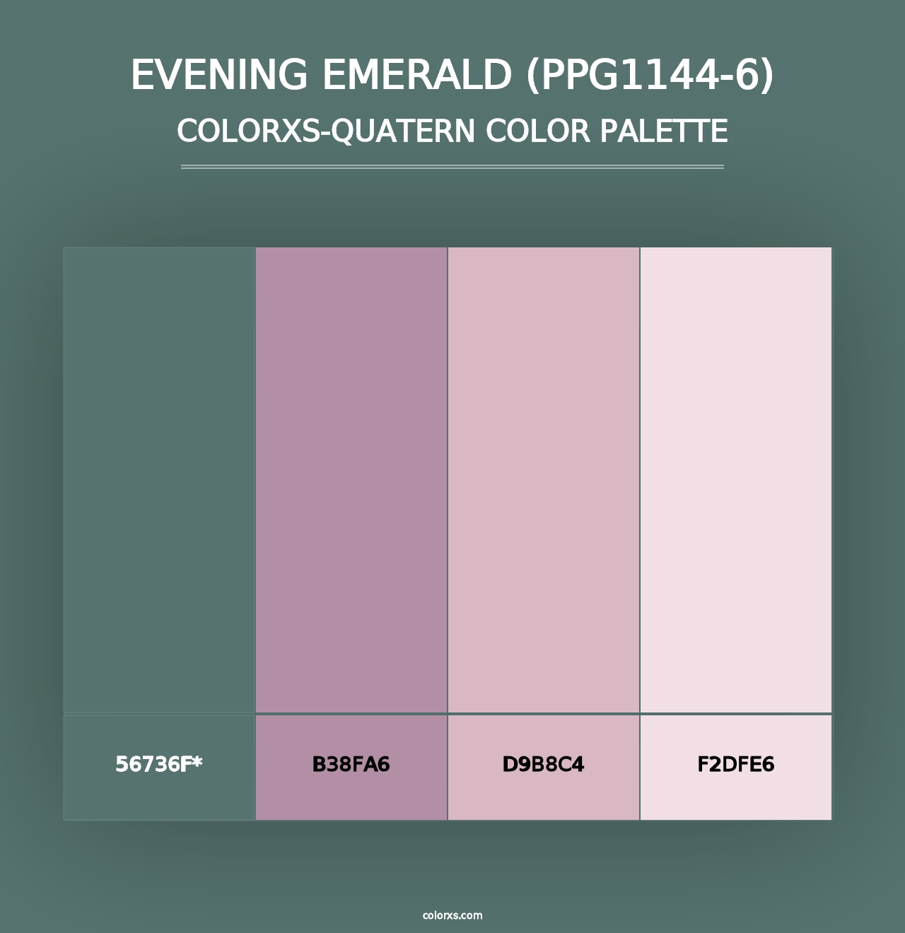 Evening Emerald (PPG1144-6) - Colorxs Quad Palette