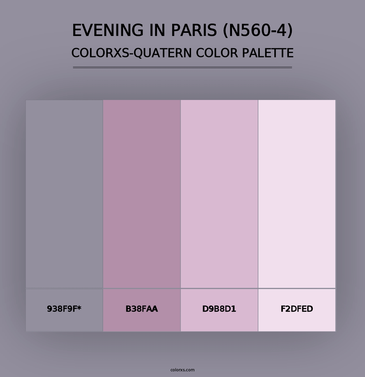 Evening In Paris (N560-4) - Colorxs Quad Palette