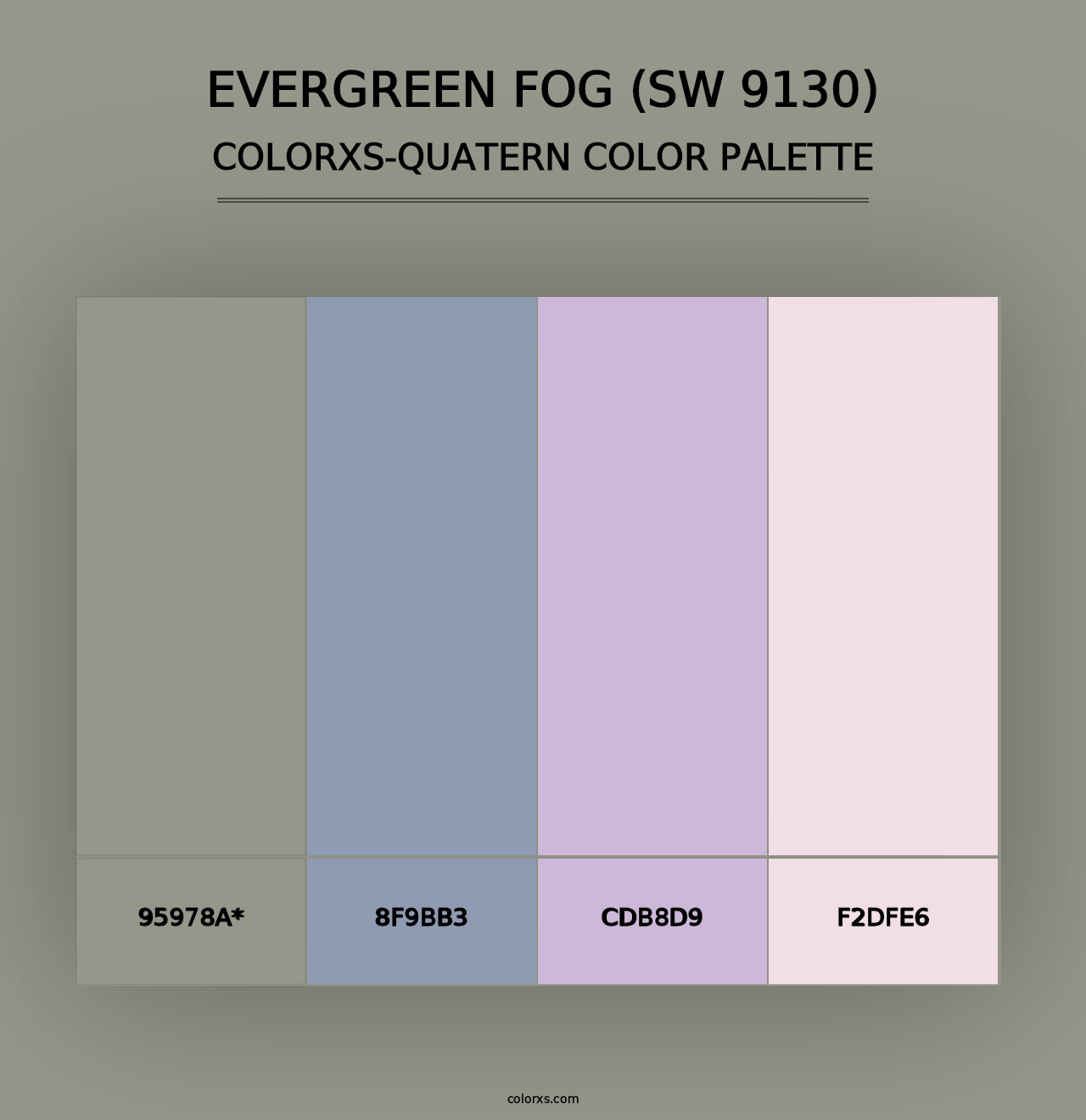 Evergreen Fog (SW 9130) - Colorxs Quad Palette