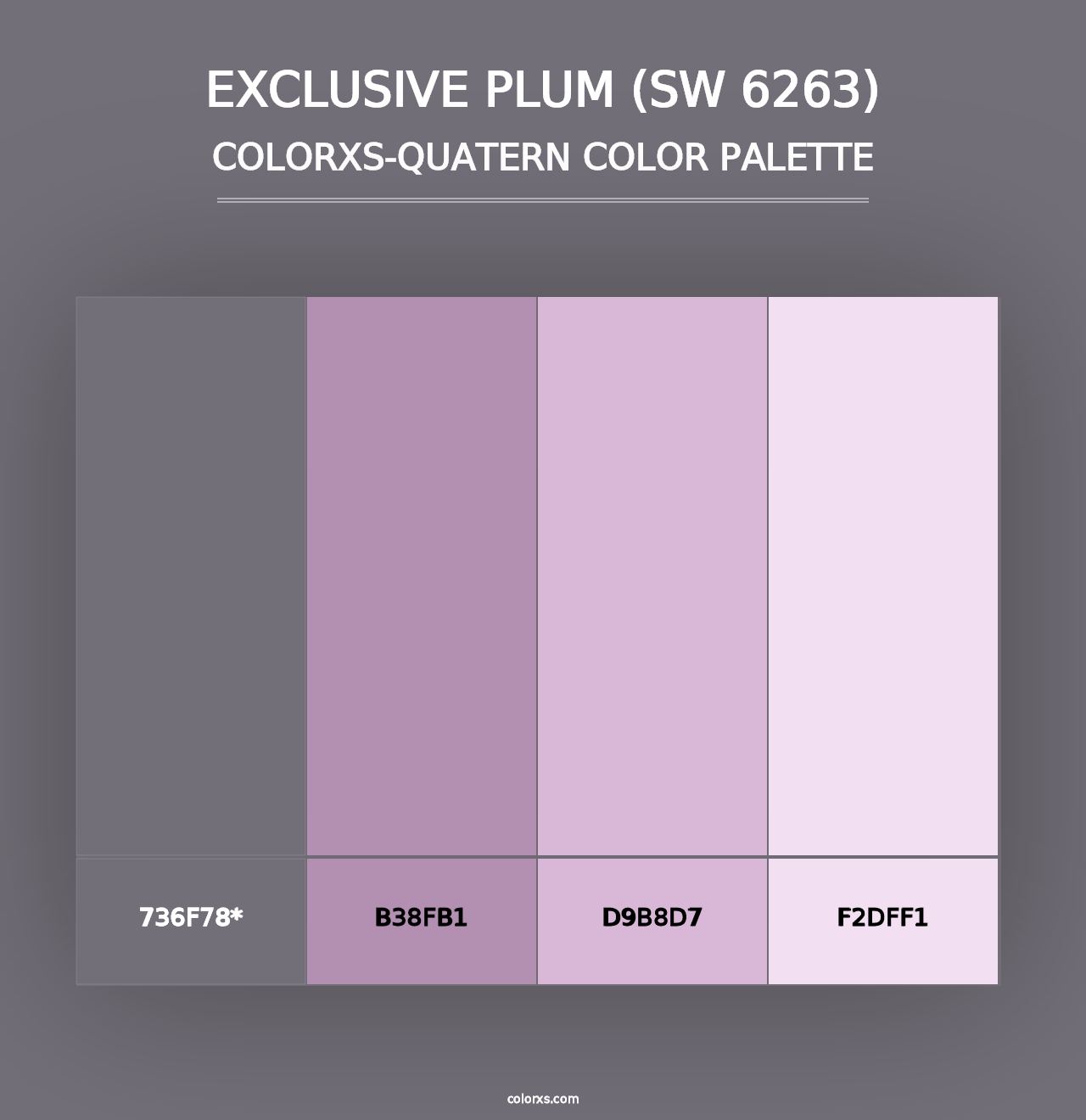 Exclusive Plum (SW 6263) - Colorxs Quad Palette