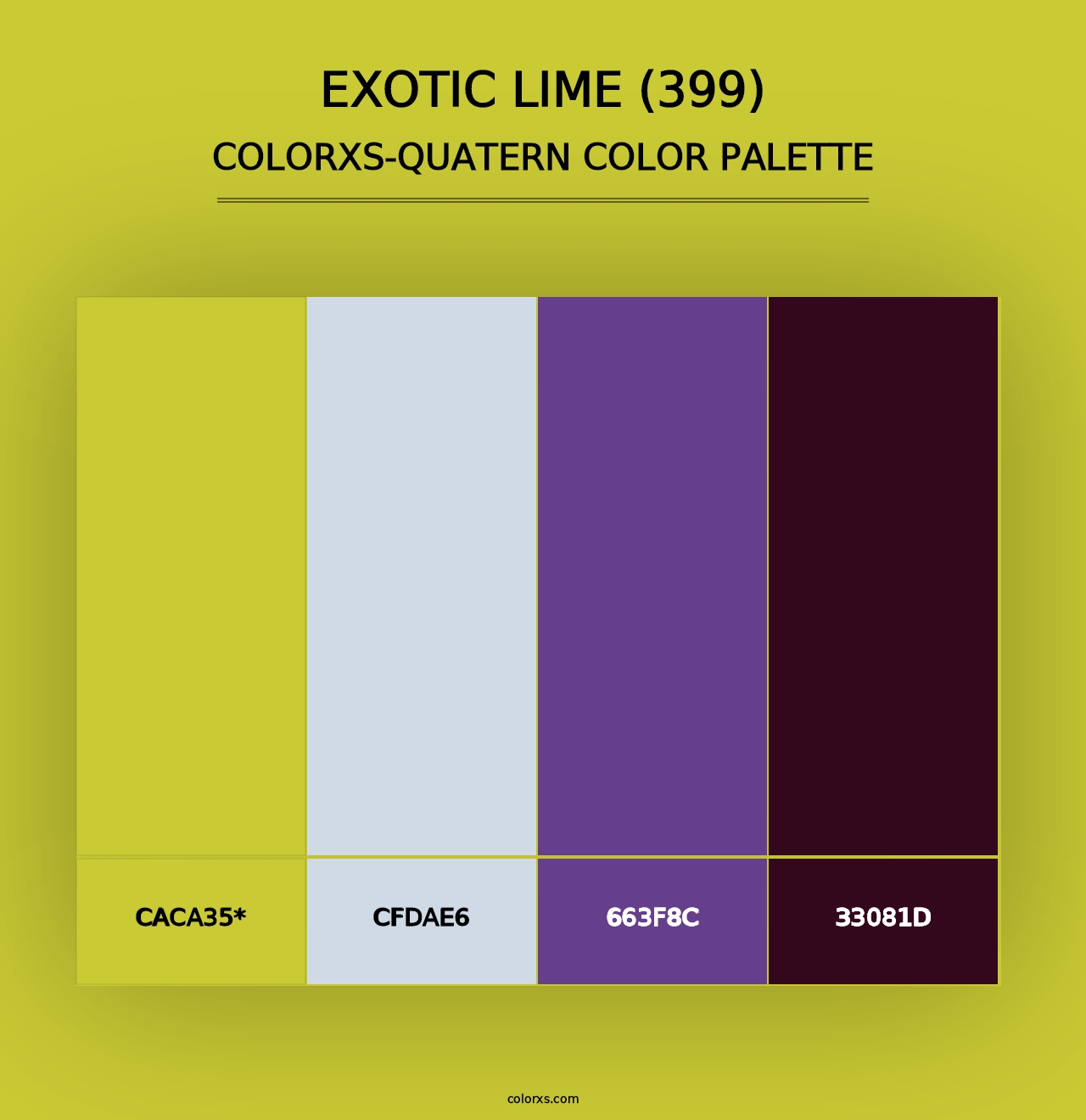 Exotic Lime (399) - Colorxs Quad Palette