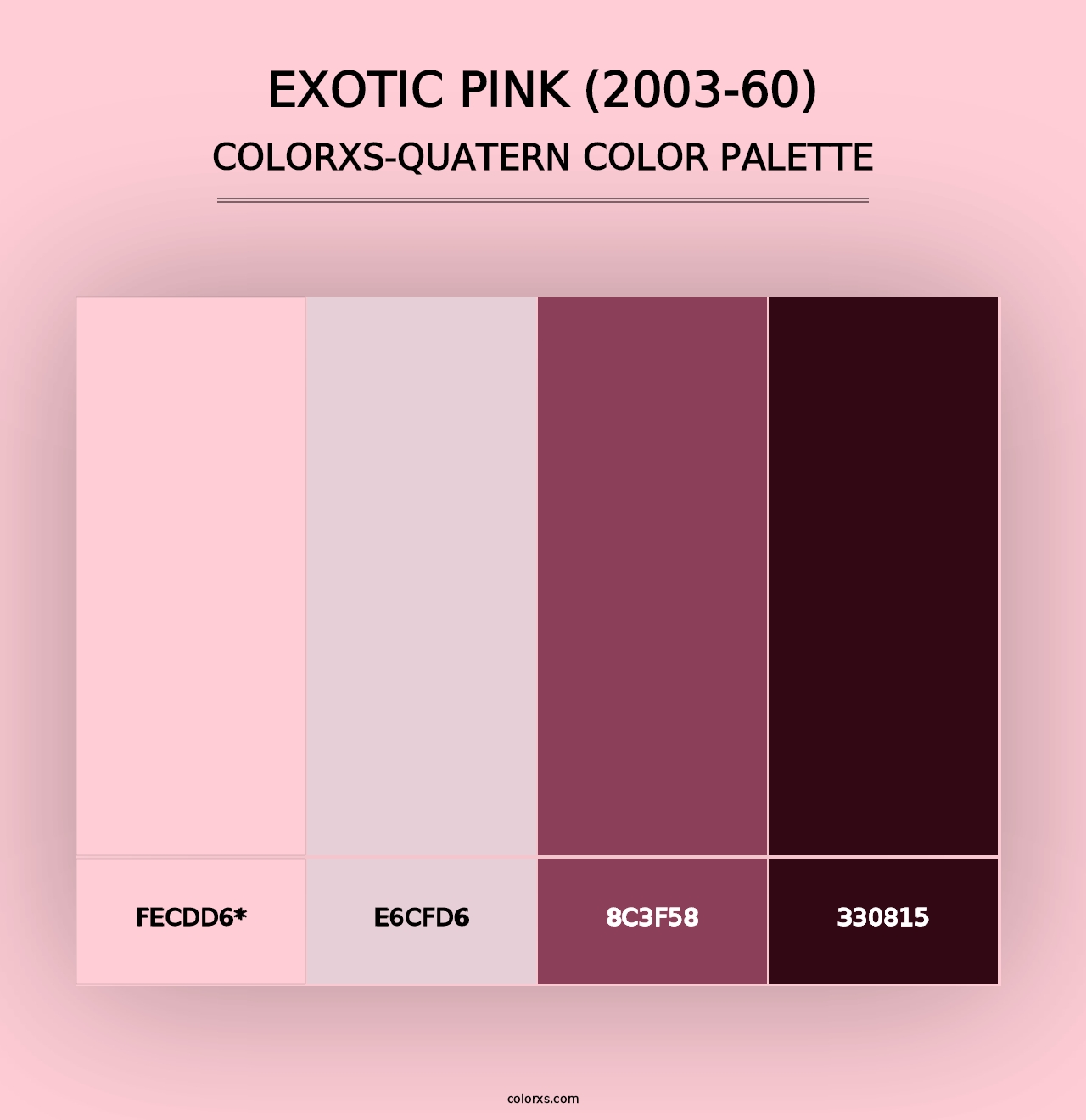 Exotic Pink (2003-60) - Colorxs Quad Palette