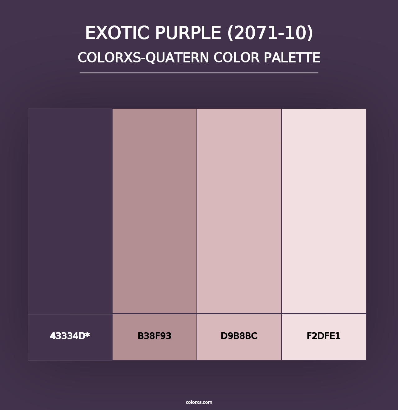 Exotic Purple (2071-10) - Colorxs Quad Palette