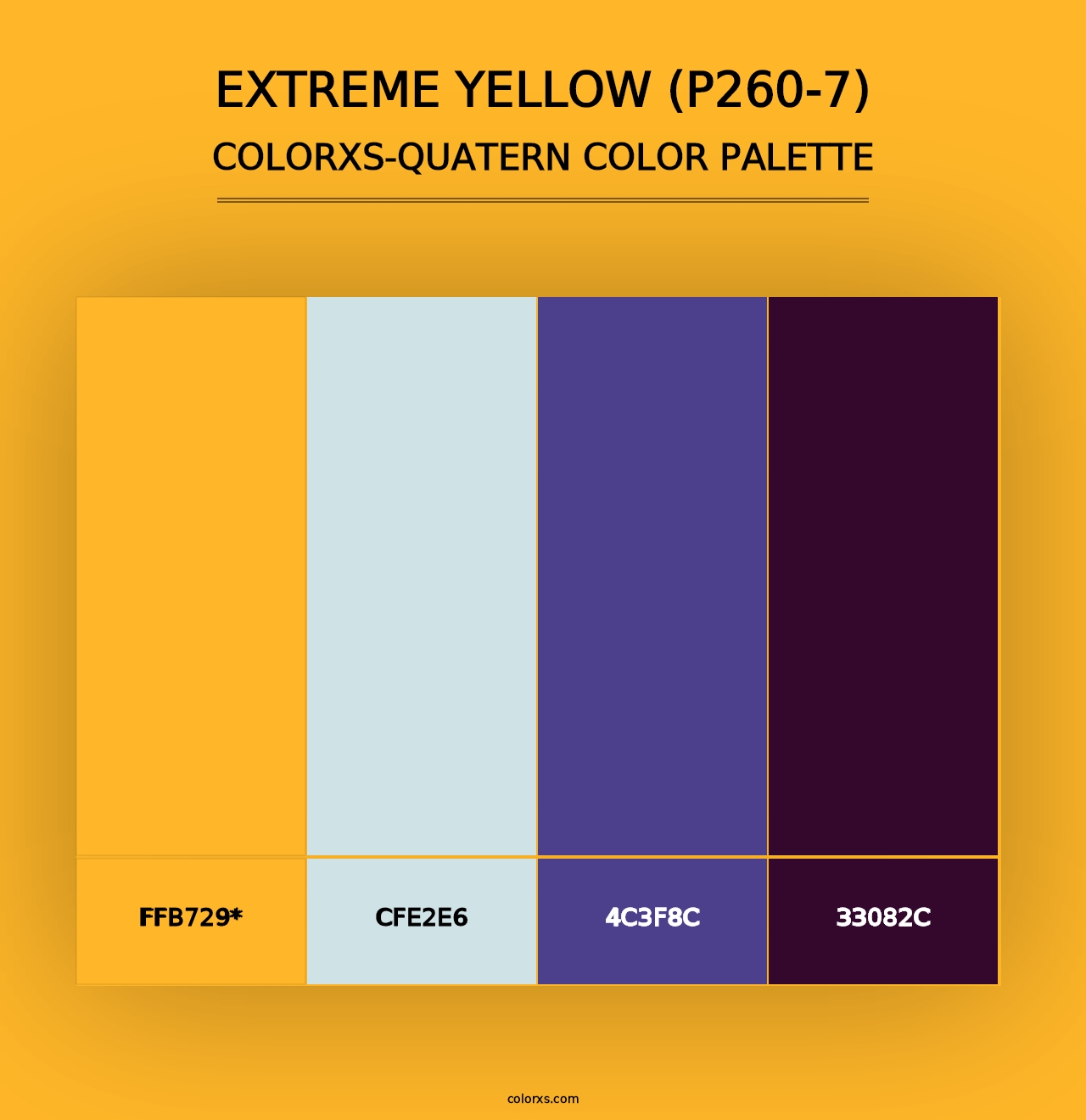 Extreme Yellow (P260-7) - Colorxs Quad Palette