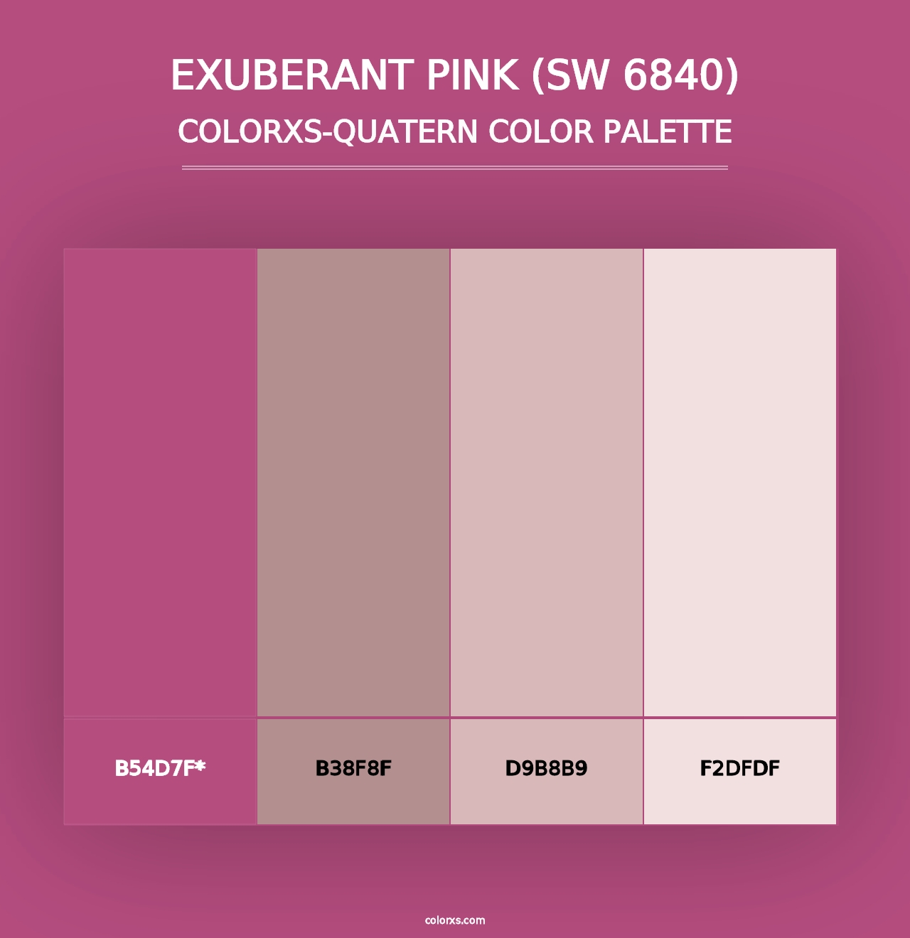 Exuberant Pink (SW 6840) - Colorxs Quad Palette