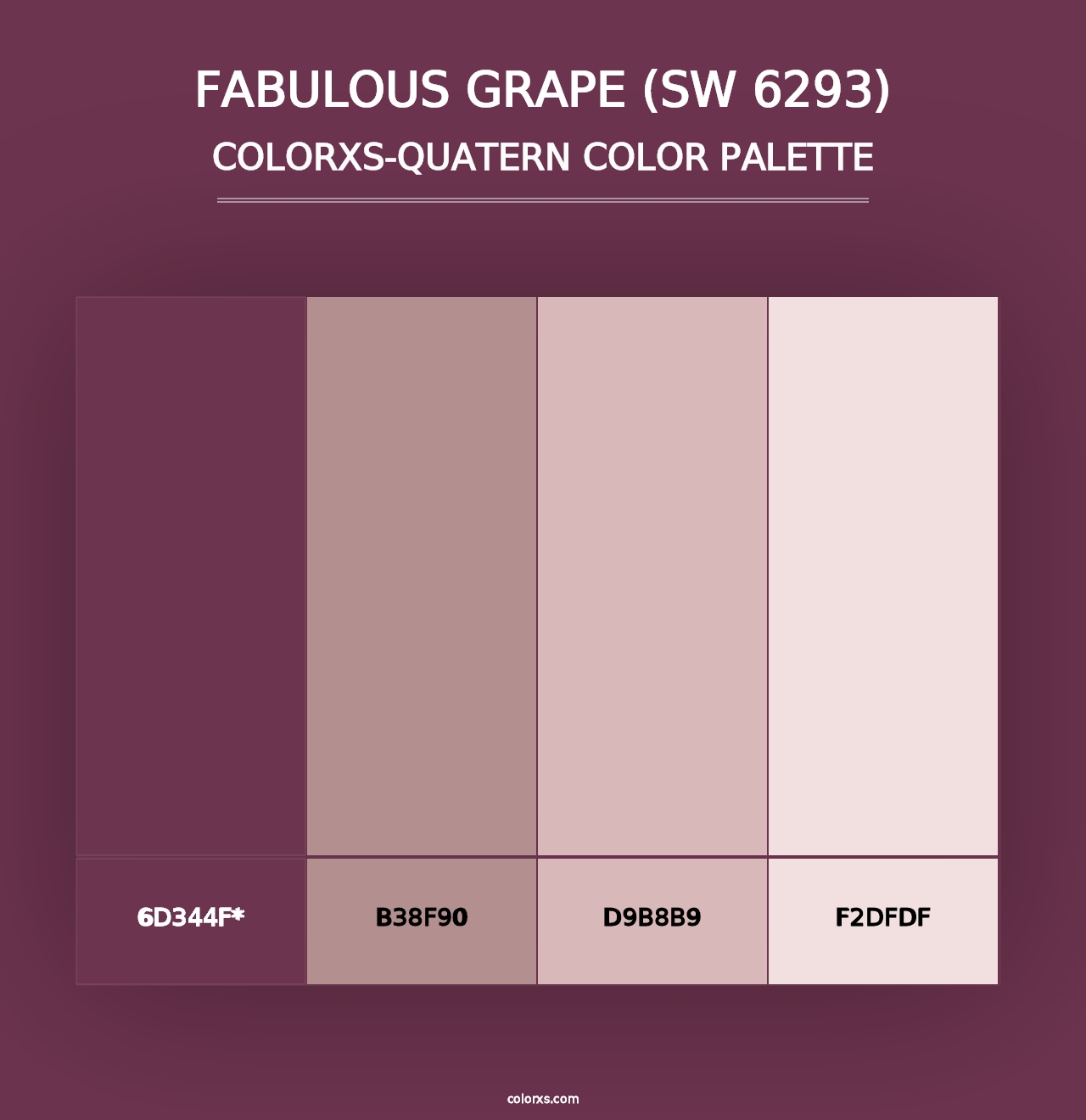 Fabulous Grape (SW 6293) - Colorxs Quad Palette