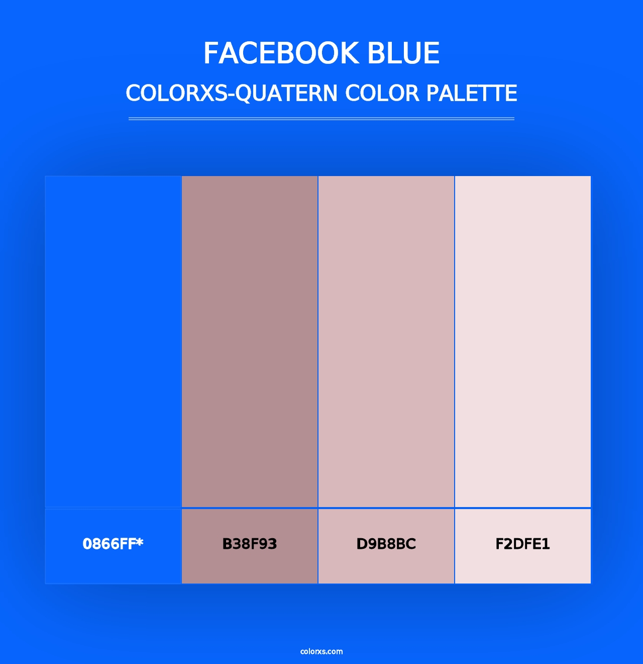 Facebook Blue - Colorxs Quad Palette