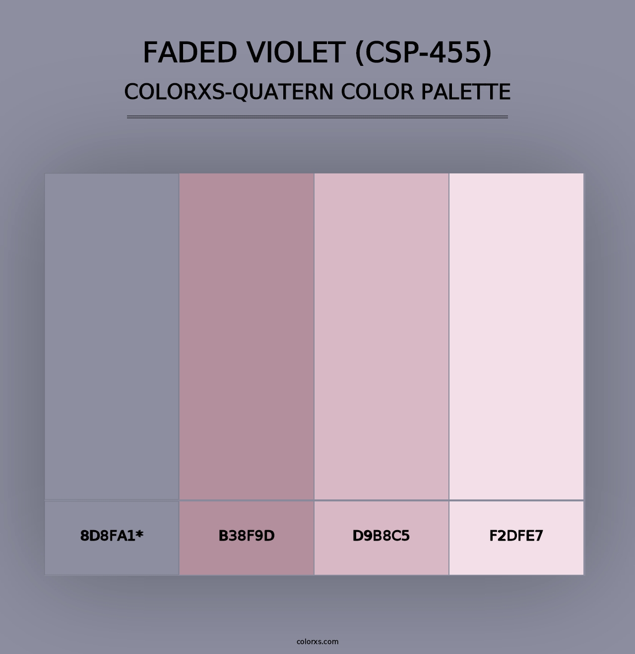 Faded Violet (CSP-455) - Colorxs Quad Palette