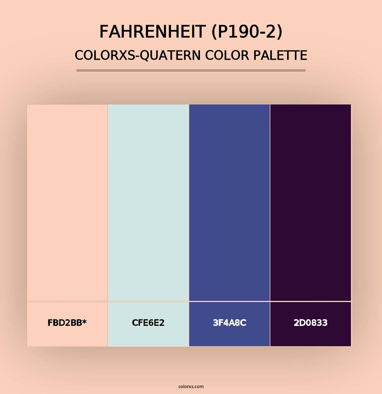 Fahrenheit (P190-2) - Colorxs Quad Palette