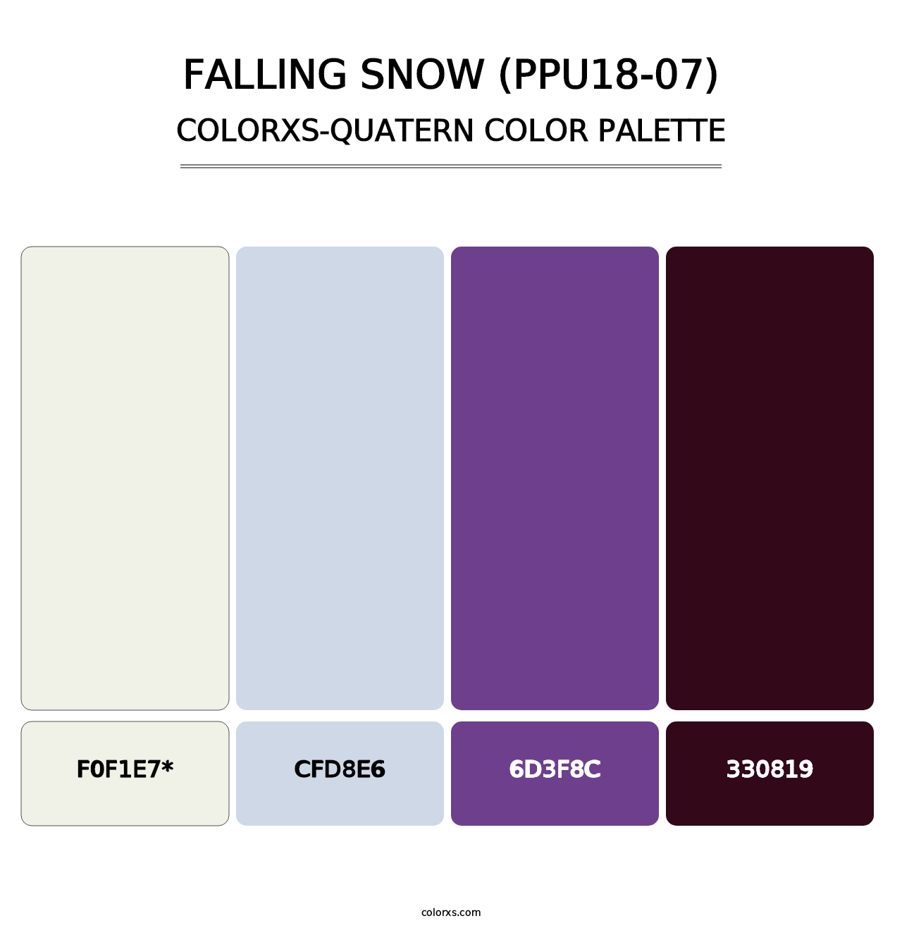 Falling Snow (PPU18-07) - Colorxs Quad Palette