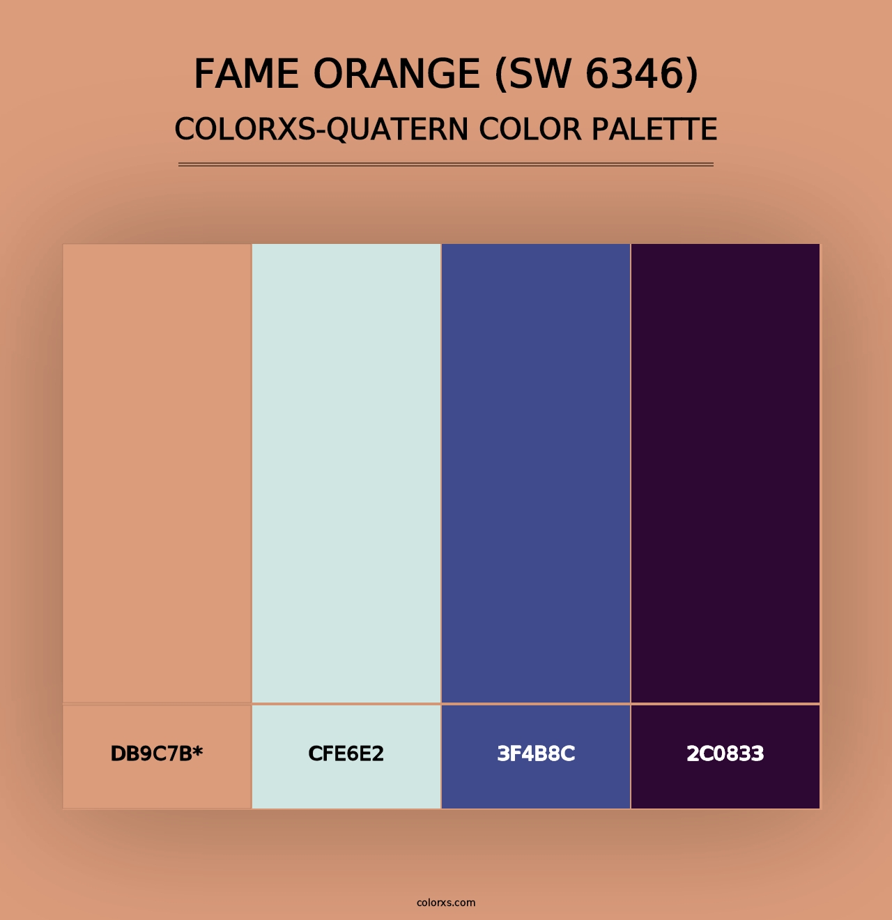 Fame Orange (SW 6346) - Colorxs Quad Palette