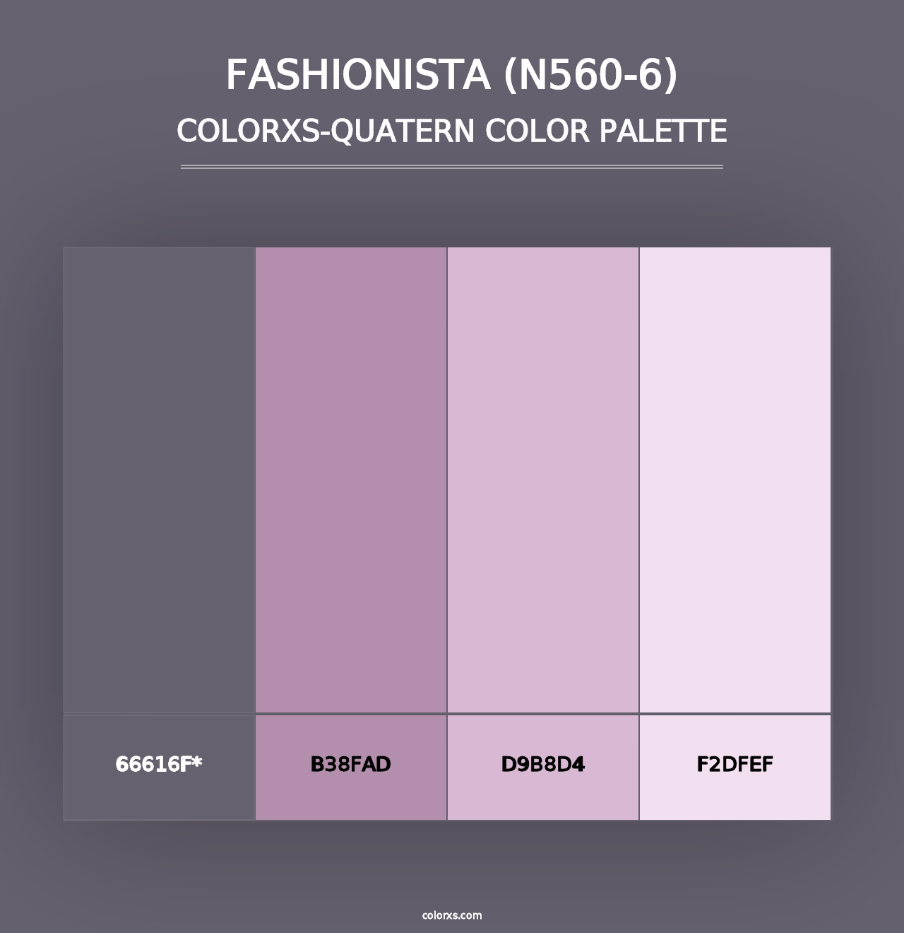 Fashionista (N560-6) - Colorxs Quad Palette