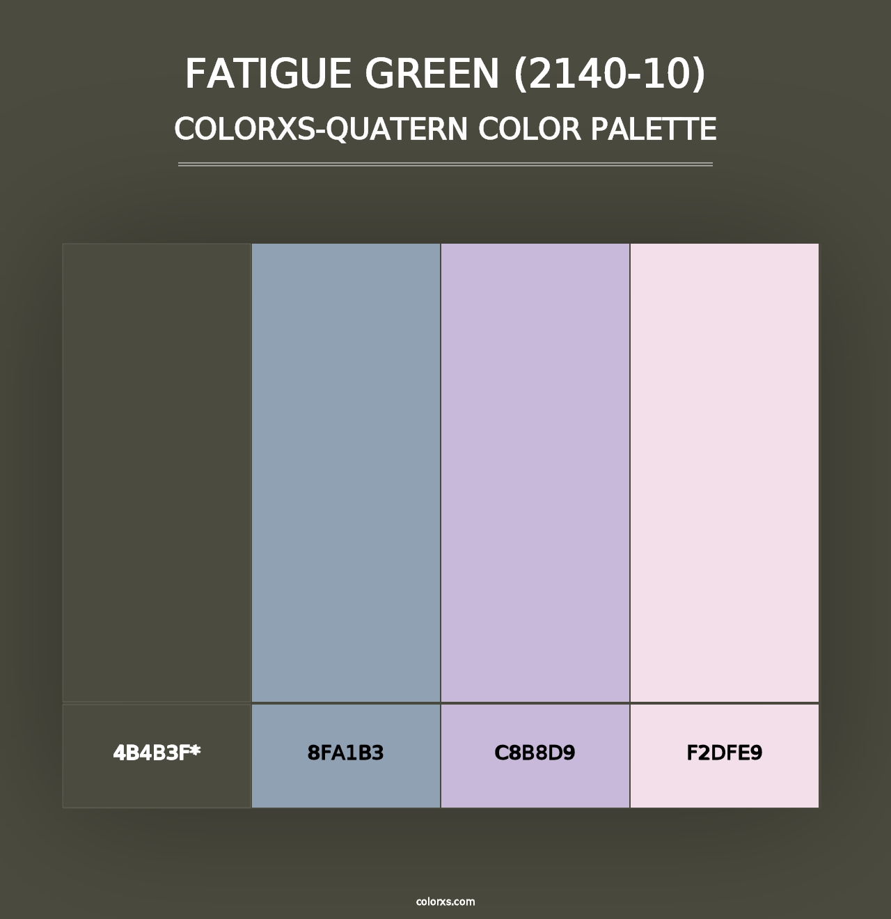 Fatigue Green (2140-10) - Colorxs Quad Palette