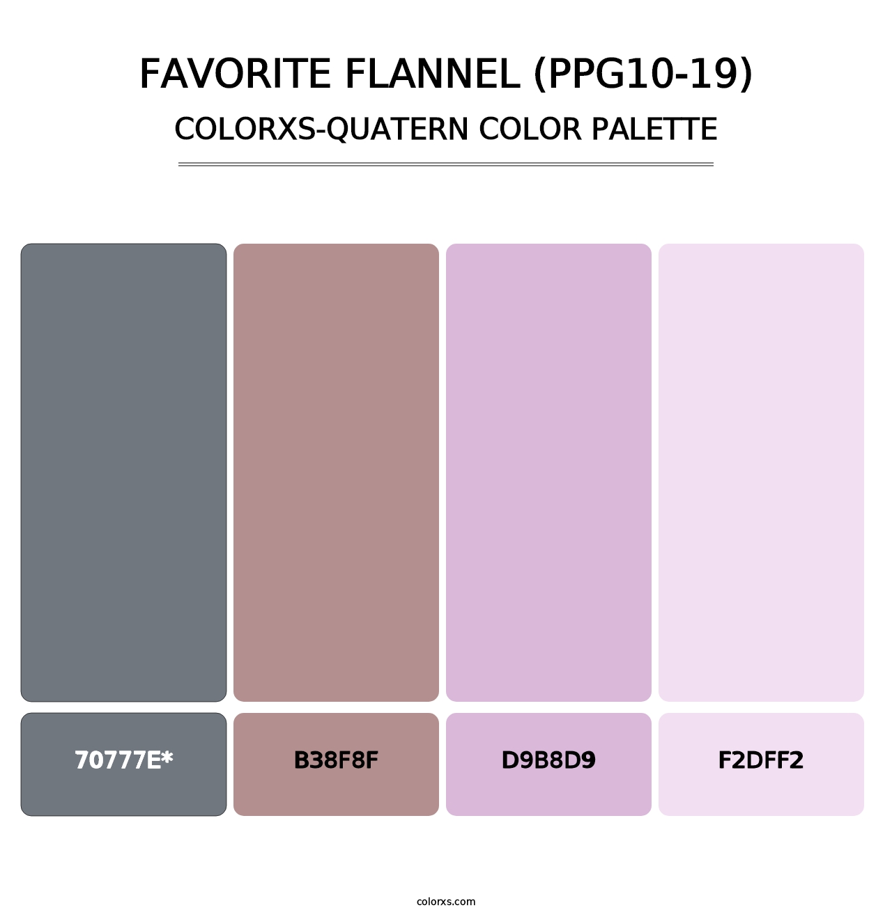 Favorite Flannel (PPG10-19) - Colorxs Quad Palette