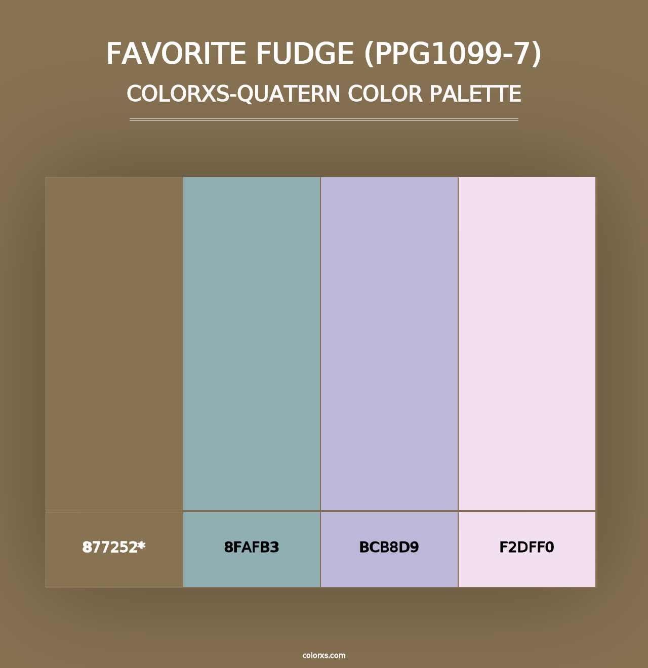 Favorite Fudge (PPG1099-7) - Colorxs Quad Palette